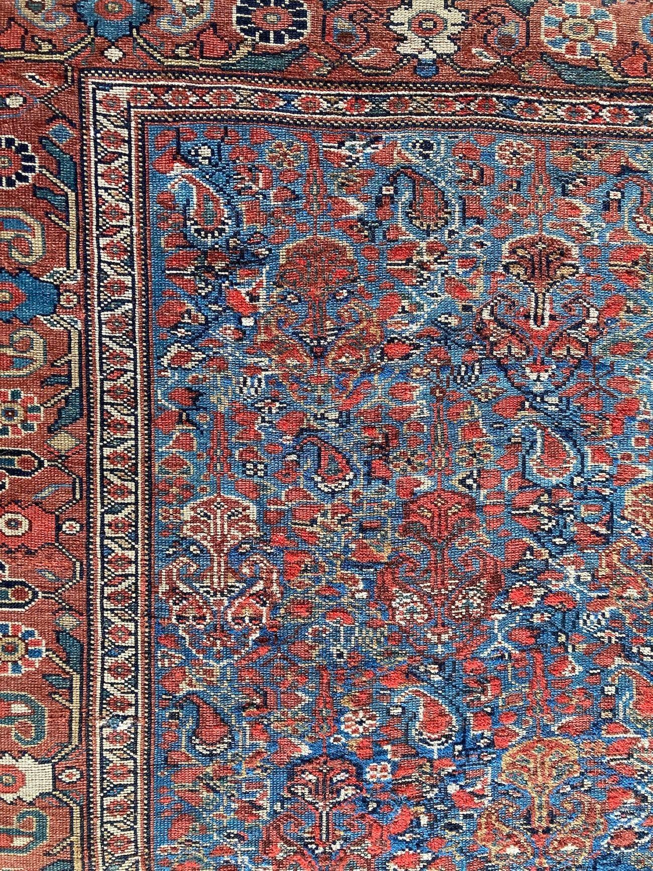 Antique Afshar Rug 1.70m x 1.42m For Sale 7