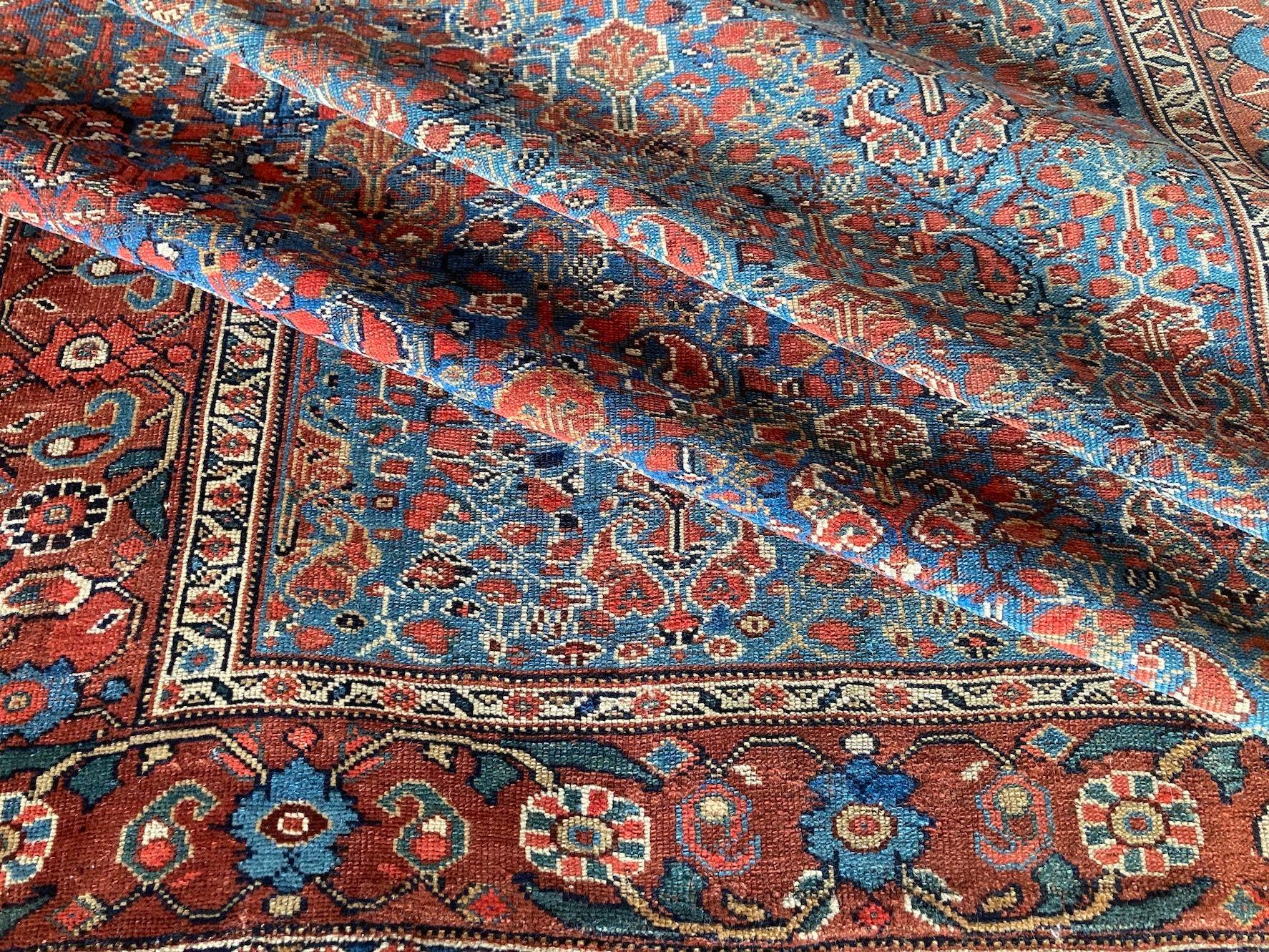 Antique Afshar Rug 1.70m x 1.42m For Sale 9
