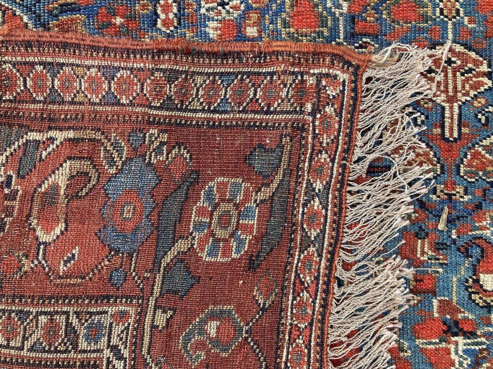 Antique Afshar Rug 1.70m x 1.42m For Sale 11