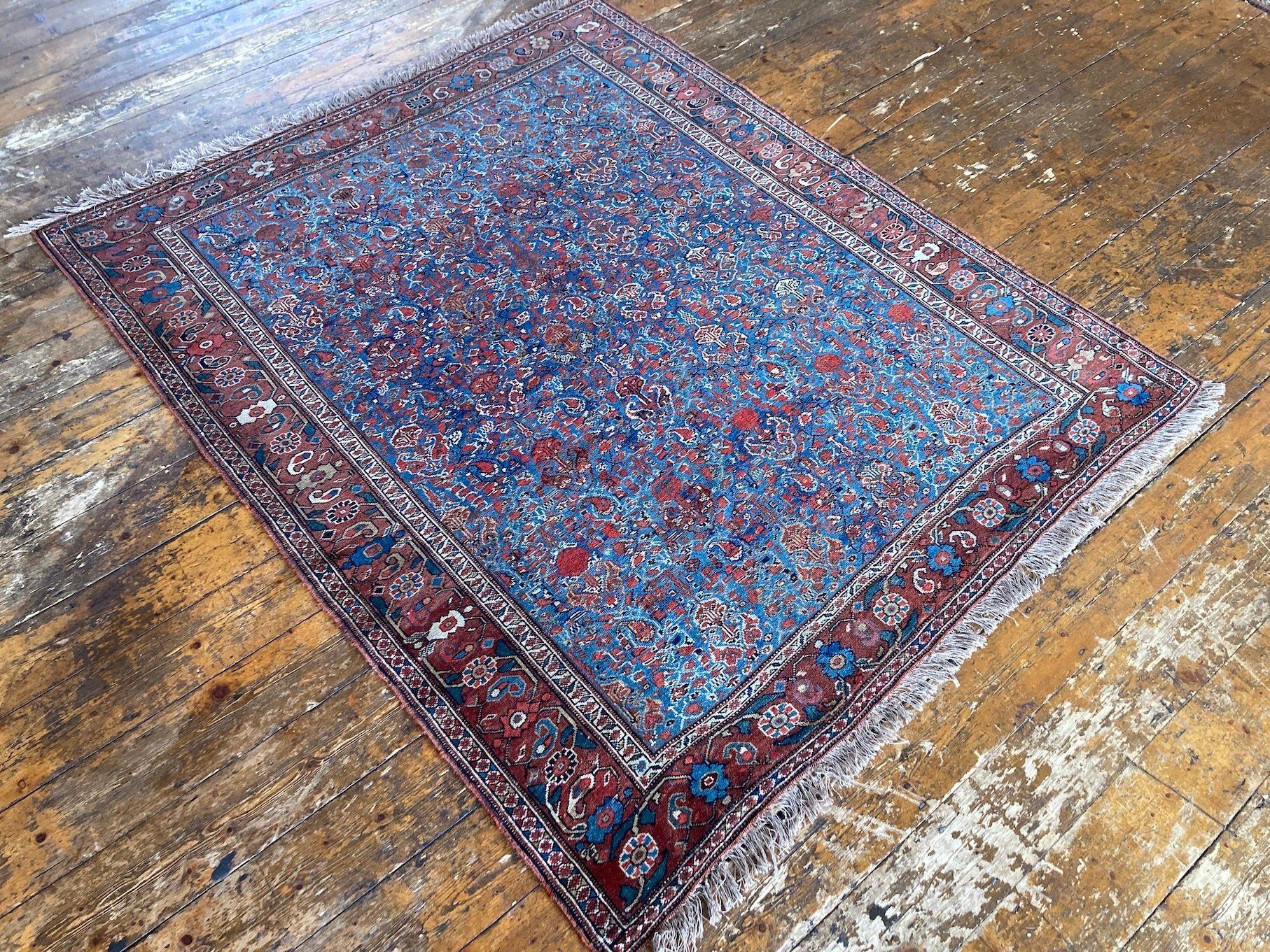 Antique Afshar Rug 1.70m x 1.42m (Wolle) im Angebot
