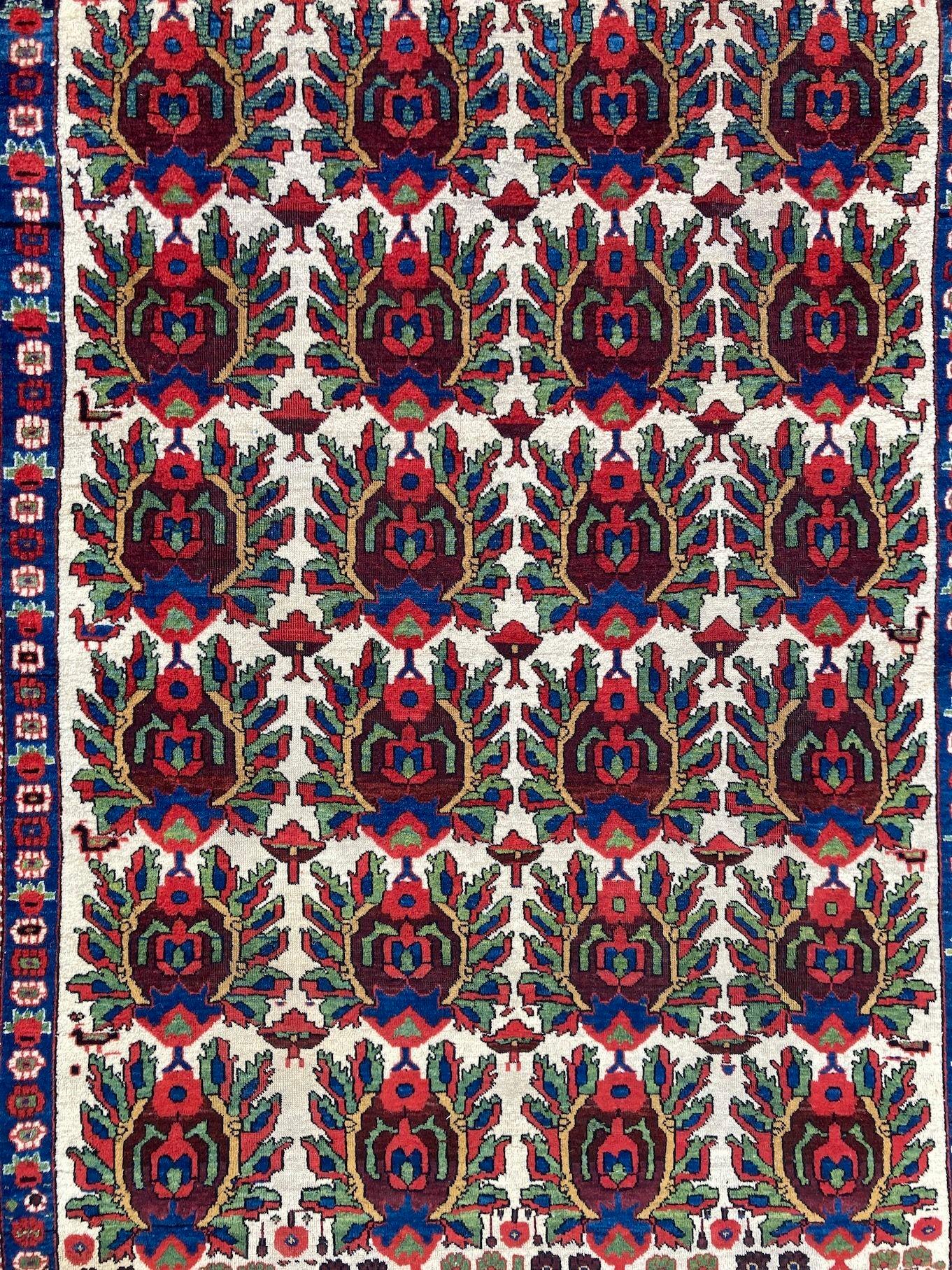 Antique Afshar Rug 1.85m x 1.48m For Sale 9