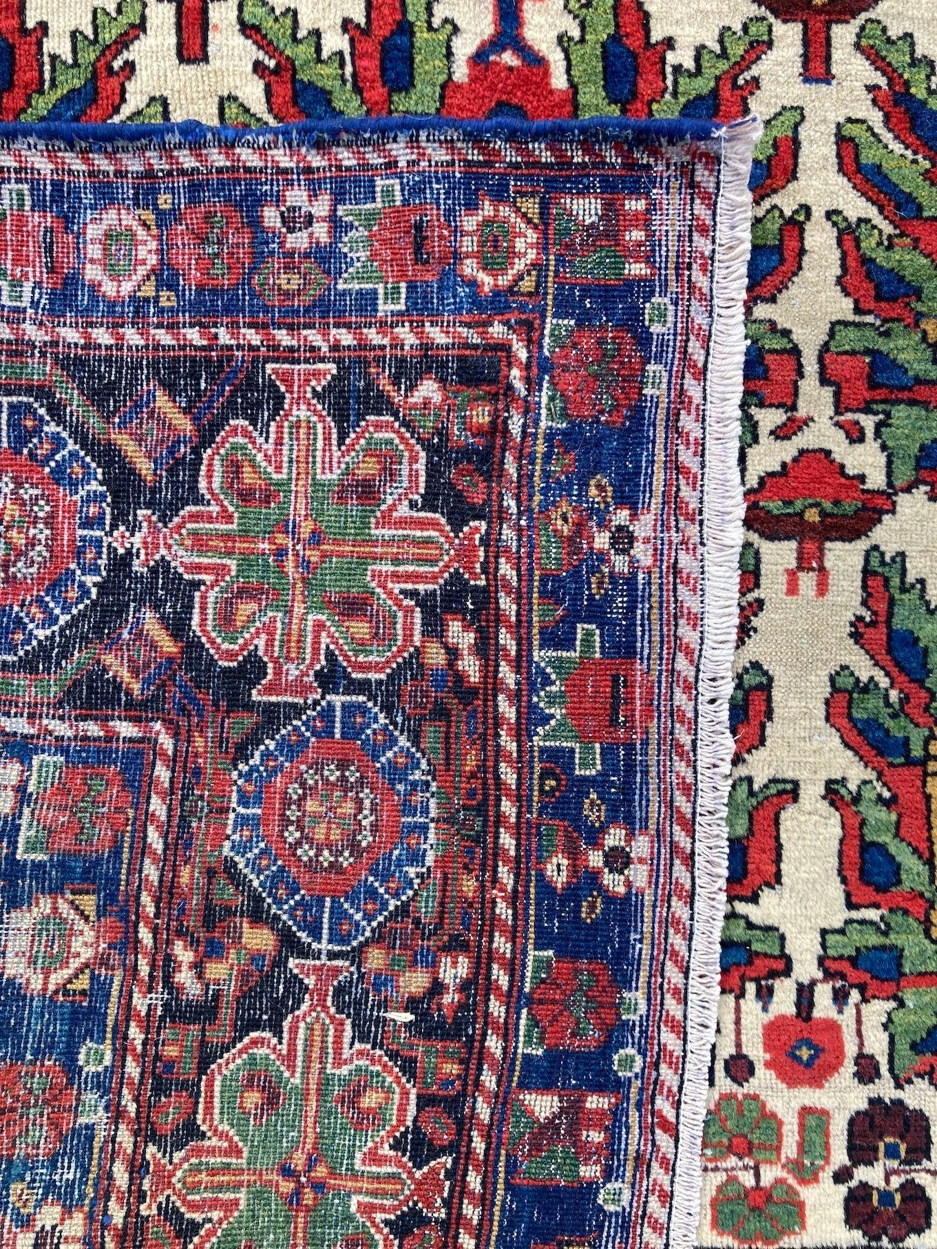 Antique Afshar Rug 1.85m x 1.48m For Sale 14