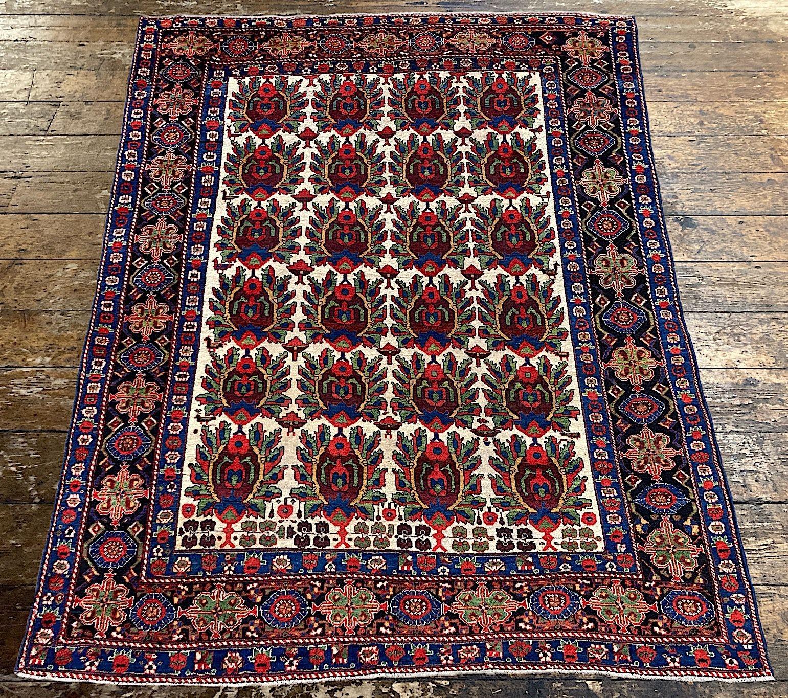 Early 20th Century Antique Afshar Rug 1.85m x 1.48m For Sale