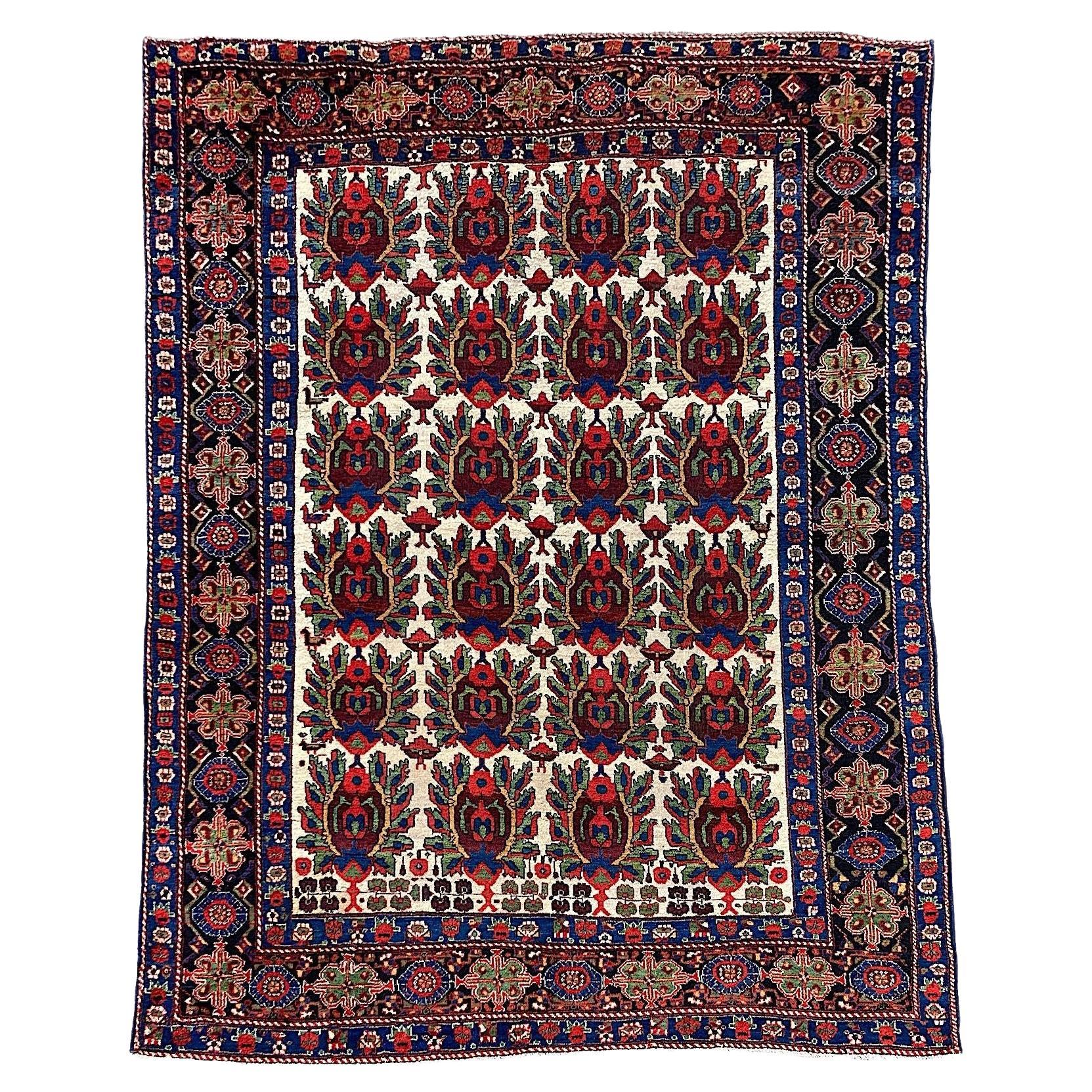 Antique Afshar Rug 1.85m x 1.48m For Sale