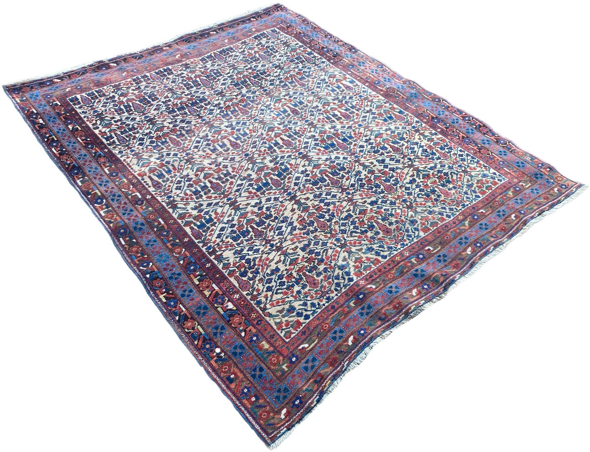 Tappeto antico Afshar 1,90m x 1,56m In condizioni buone in vendita a St. Albans, GB