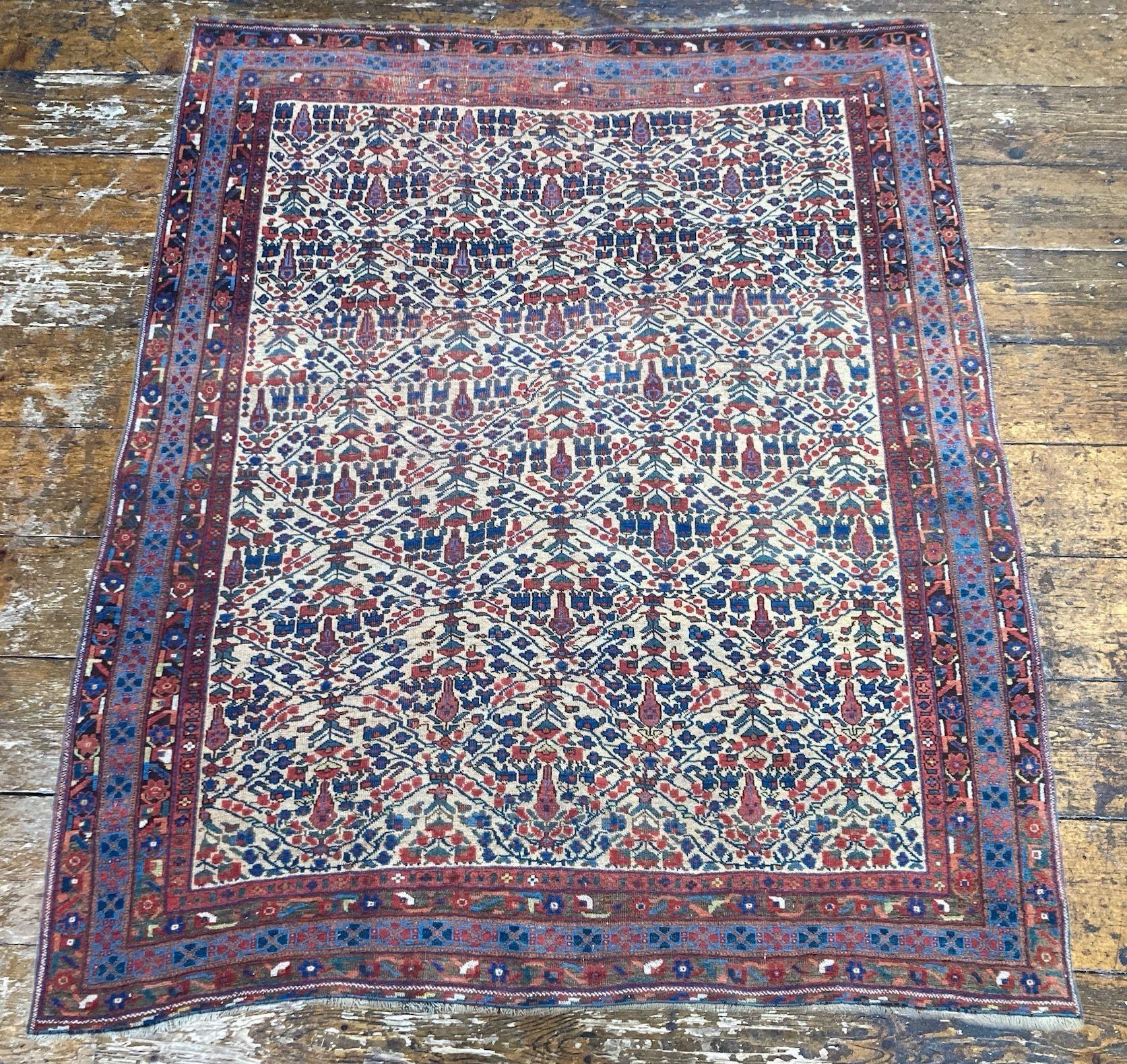 Early 20th Century Antique Afshar Rug 1.90m x 1.56m For Sale
