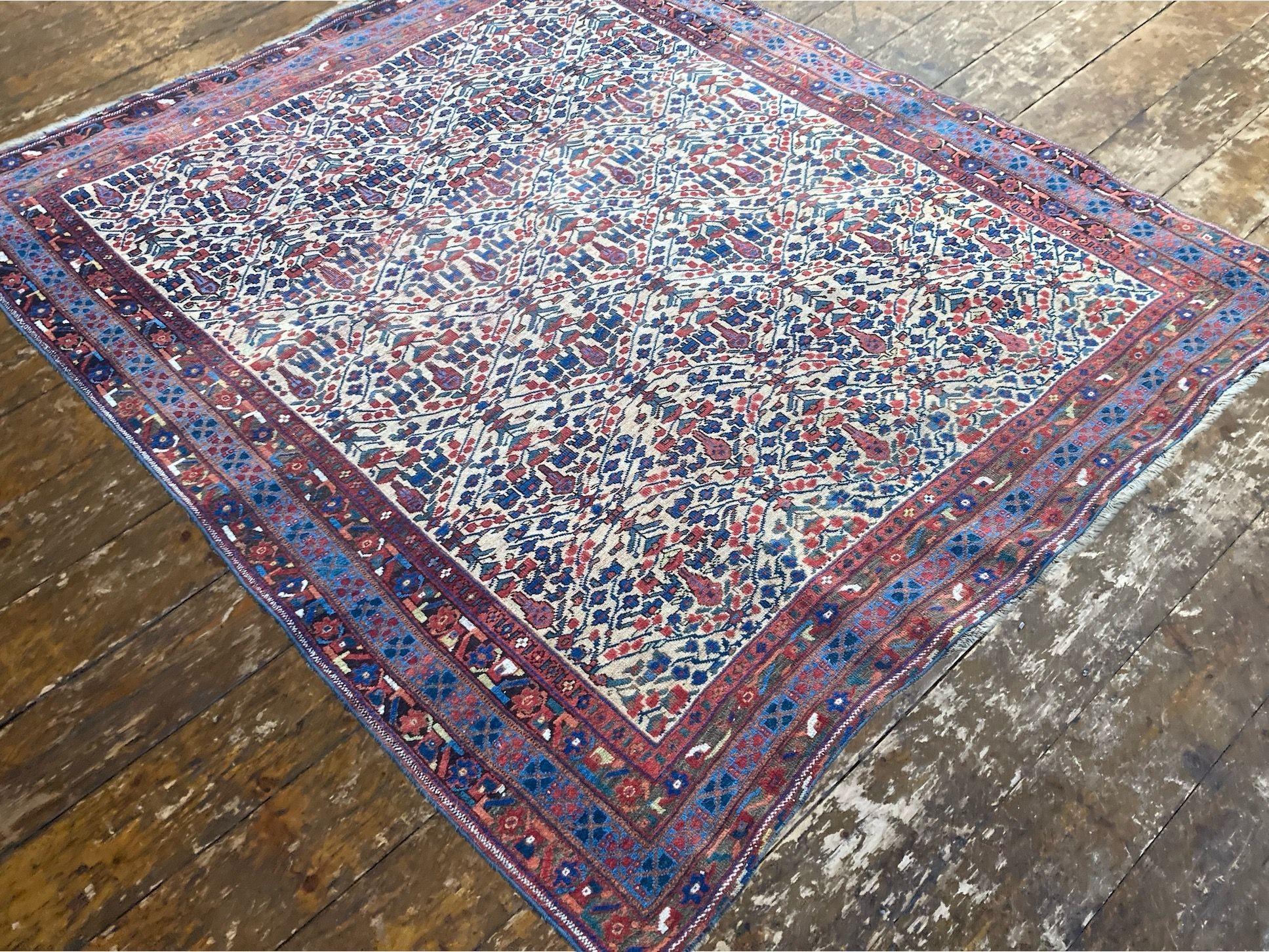 Lana Tappeto antico Afshar 1,90m x 1,56m in vendita