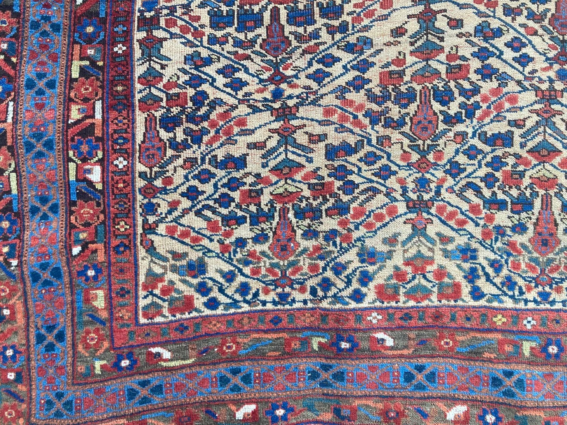 Antique Afshar Rug 1.90m x 1.56m For Sale 1