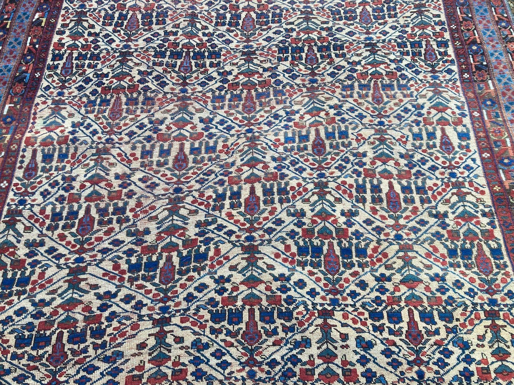 Tappeto antico Afshar 1,90m x 1,56m in vendita 2