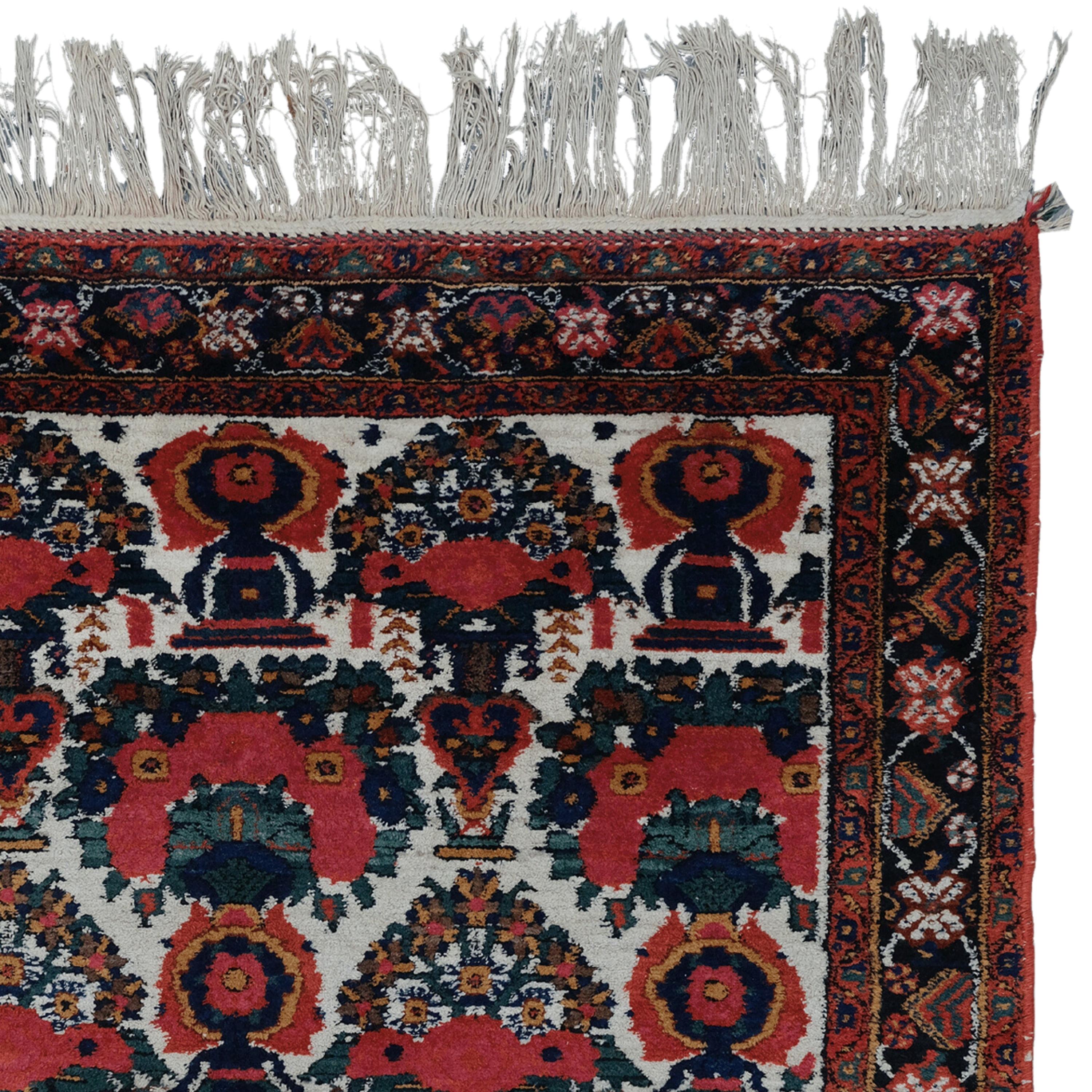 Tapis antique Afshar - 19ème siècle, tapis ancien tissé à la main, tapis ancien Bon état - En vente à Sultanahmet, 34