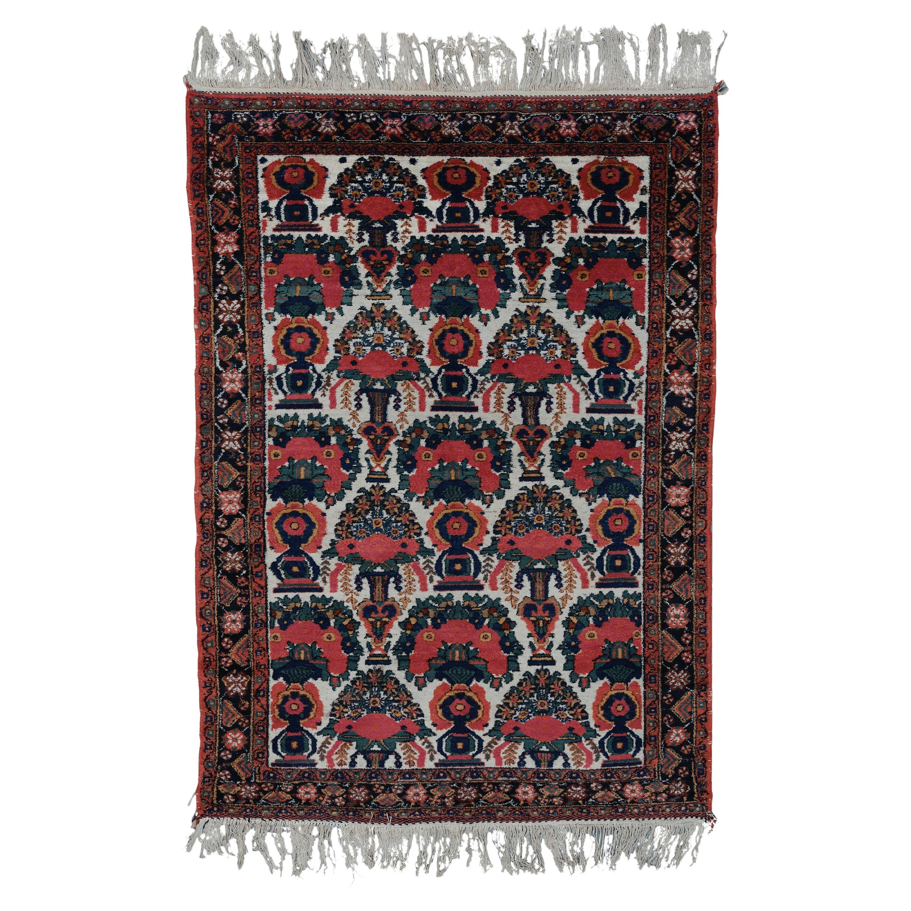 Tapis antique Afshar - 19ème siècle, tapis ancien tissé à la main, tapis ancien en vente