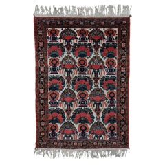 Tapis antique Afshar - 19ème siècle, tapis ancien tissé à la main, tapis ancien