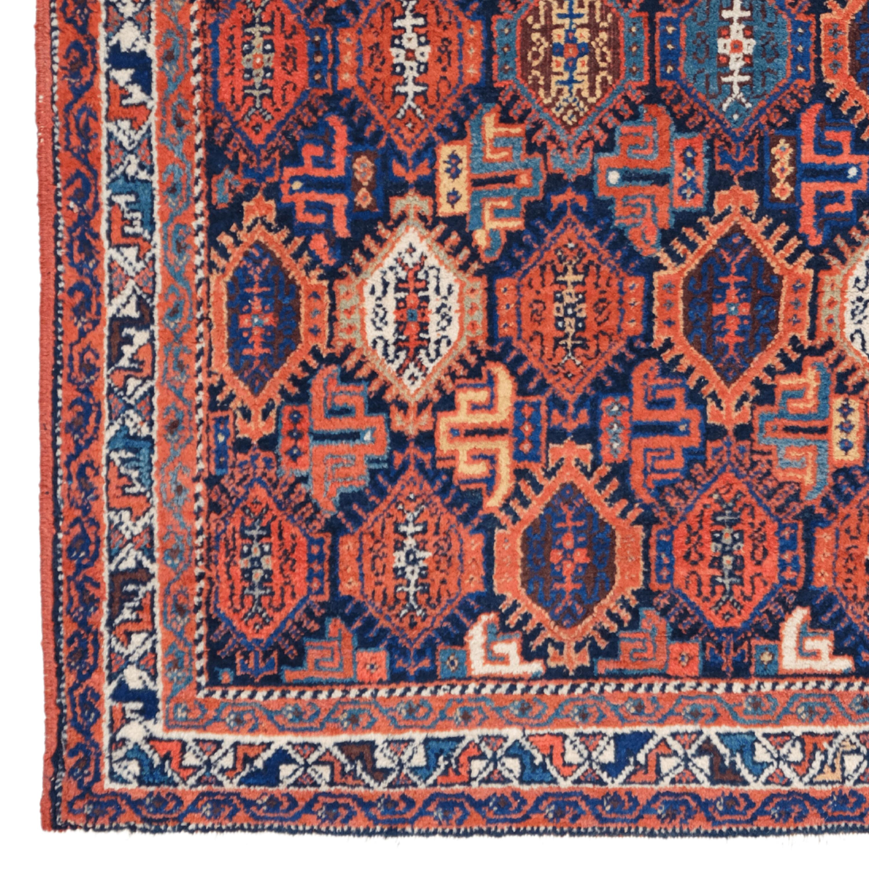 19th Century Antique Afshar Rug
Size : 126×146 cm

This wonderful carpet will fascinate you with its intricate designs and vibrant colors that reflect the rich history and craftsmanship of the period. Each stitch tells the story of skilled craftsmen