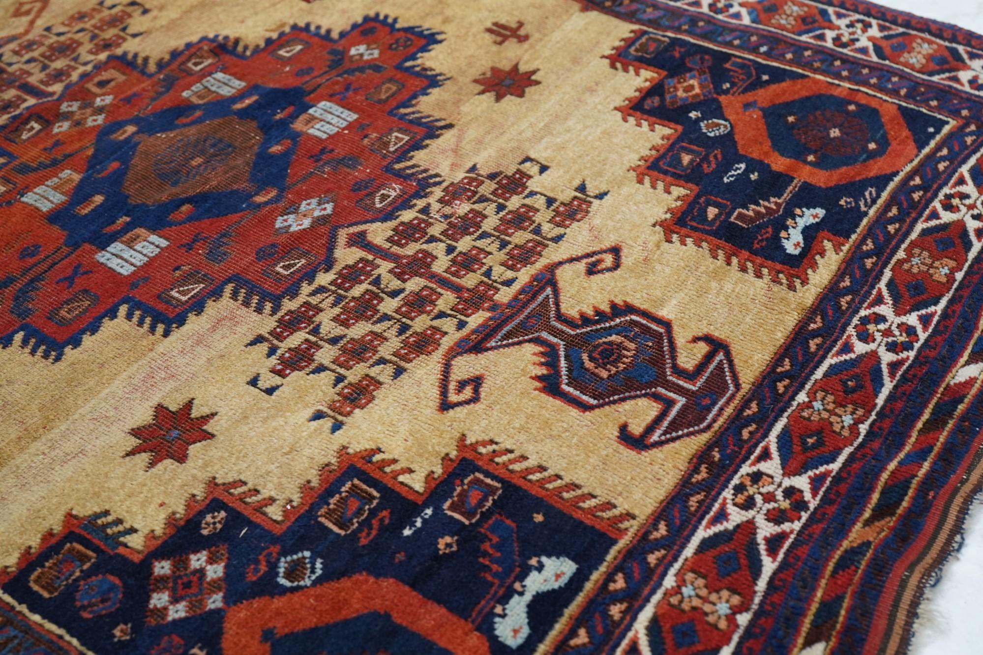 Antiker Afshar-Teppich (Wolle) im Angebot