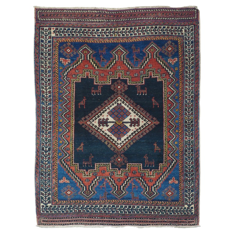 Antique Afshar Rug For Sale at 1stDibs