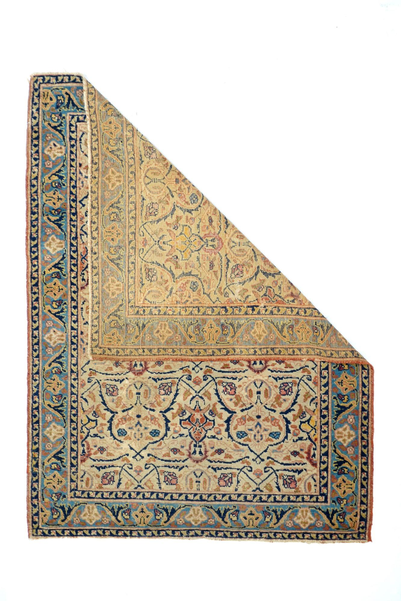 The Afshar tribes probably have the largest collective design repertoire of any nomadic or village group. In this attractive example, the pattern is reminiscent of Mahal carpets, with an ecru field supporting a large textile repeat of acanthus edged