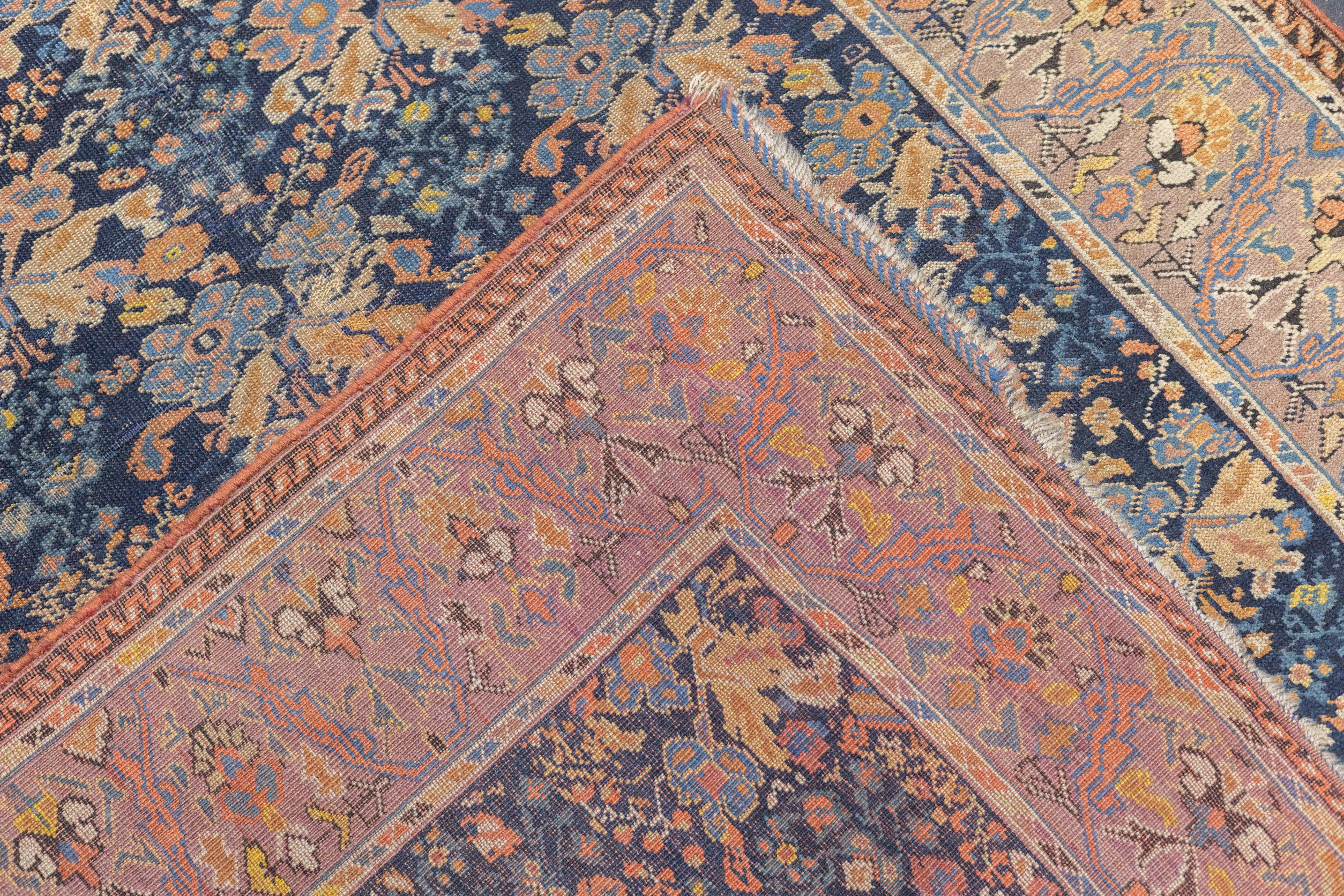 Antique Afshar Rug 4' x 5'8'' For Sale 4