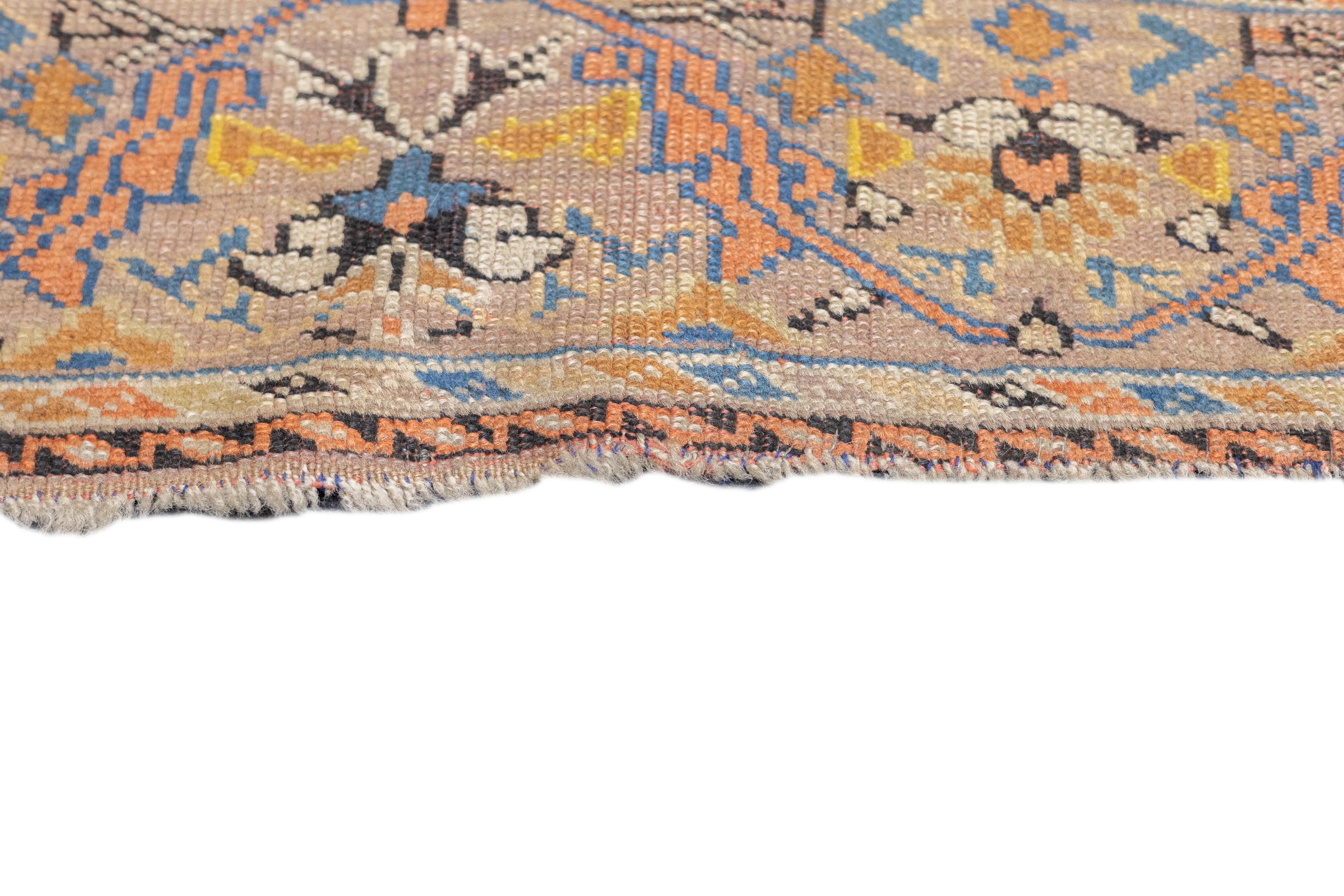 19th Century Antique Afshar Rug 4' x 5'8'' For Sale