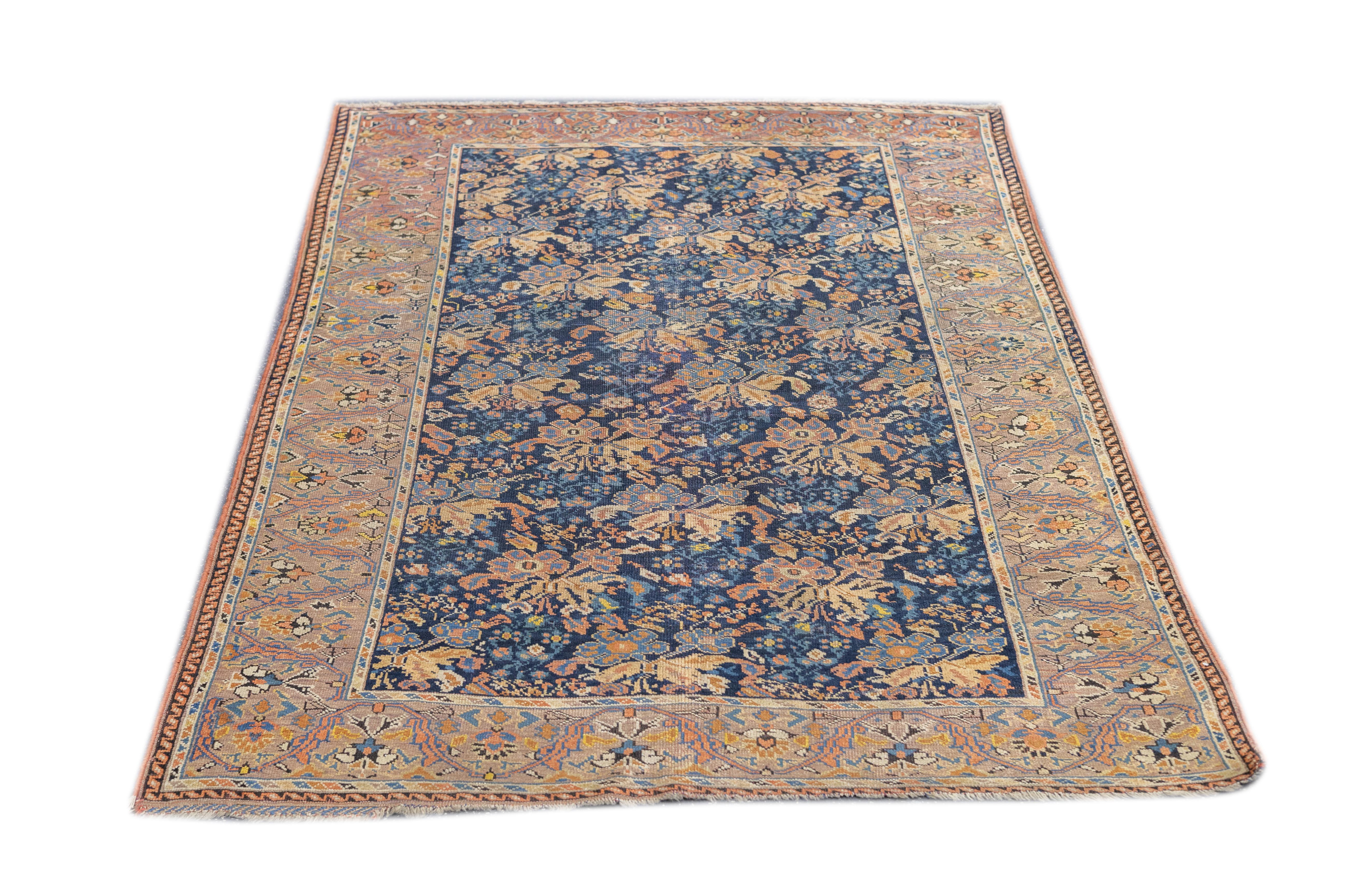 Wool Antique Afshar Rug 4' x 5'8'' For Sale