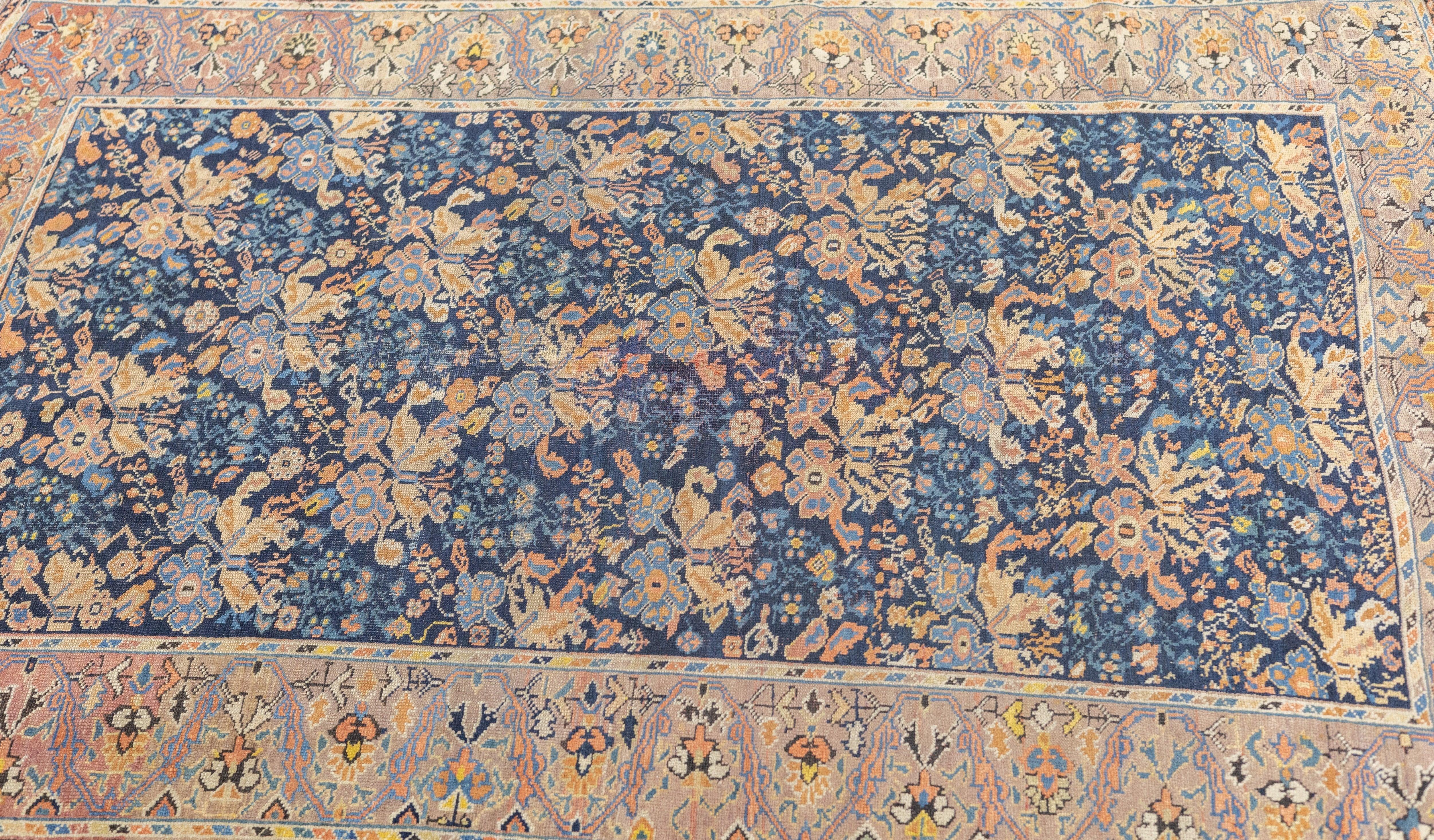 Antique Afshar Rug 4' x 5'8'' For Sale 1