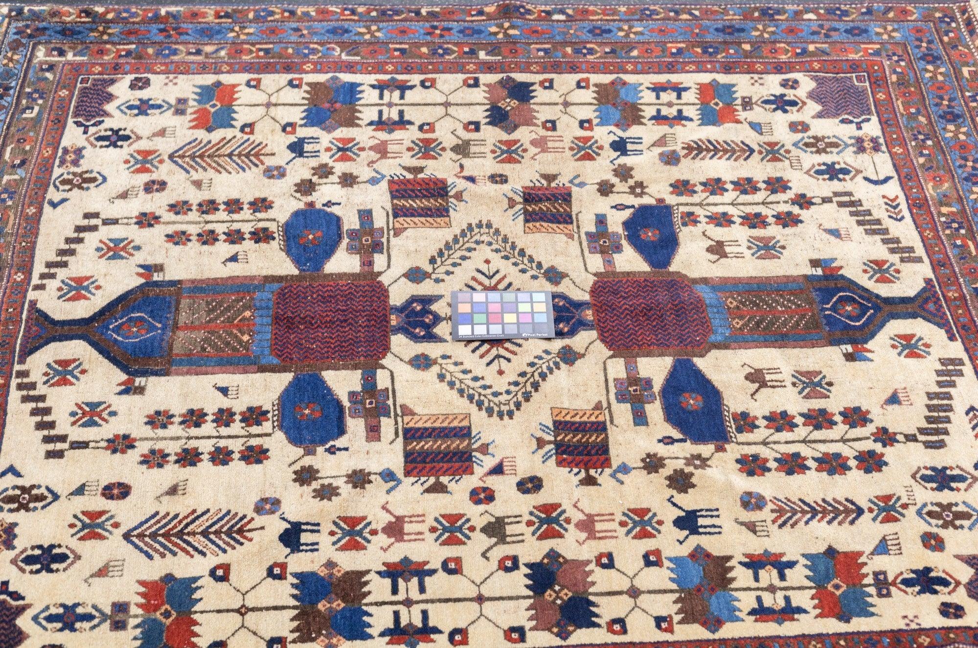 Antiker Afshar-Teppich 4'11'' x 6'1'' im Angebot 4