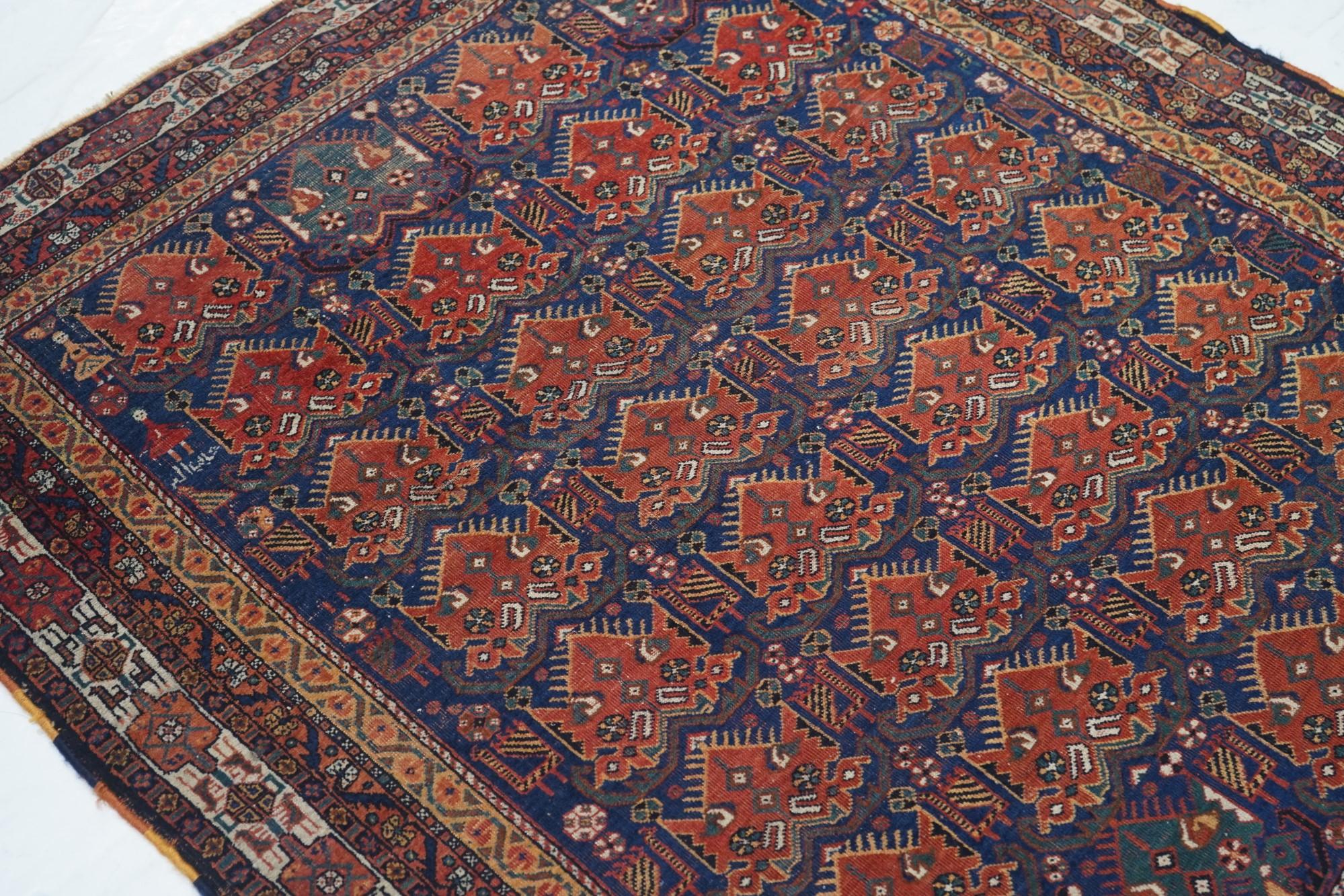 Antiker Afshar-Teppich im Angebot 2