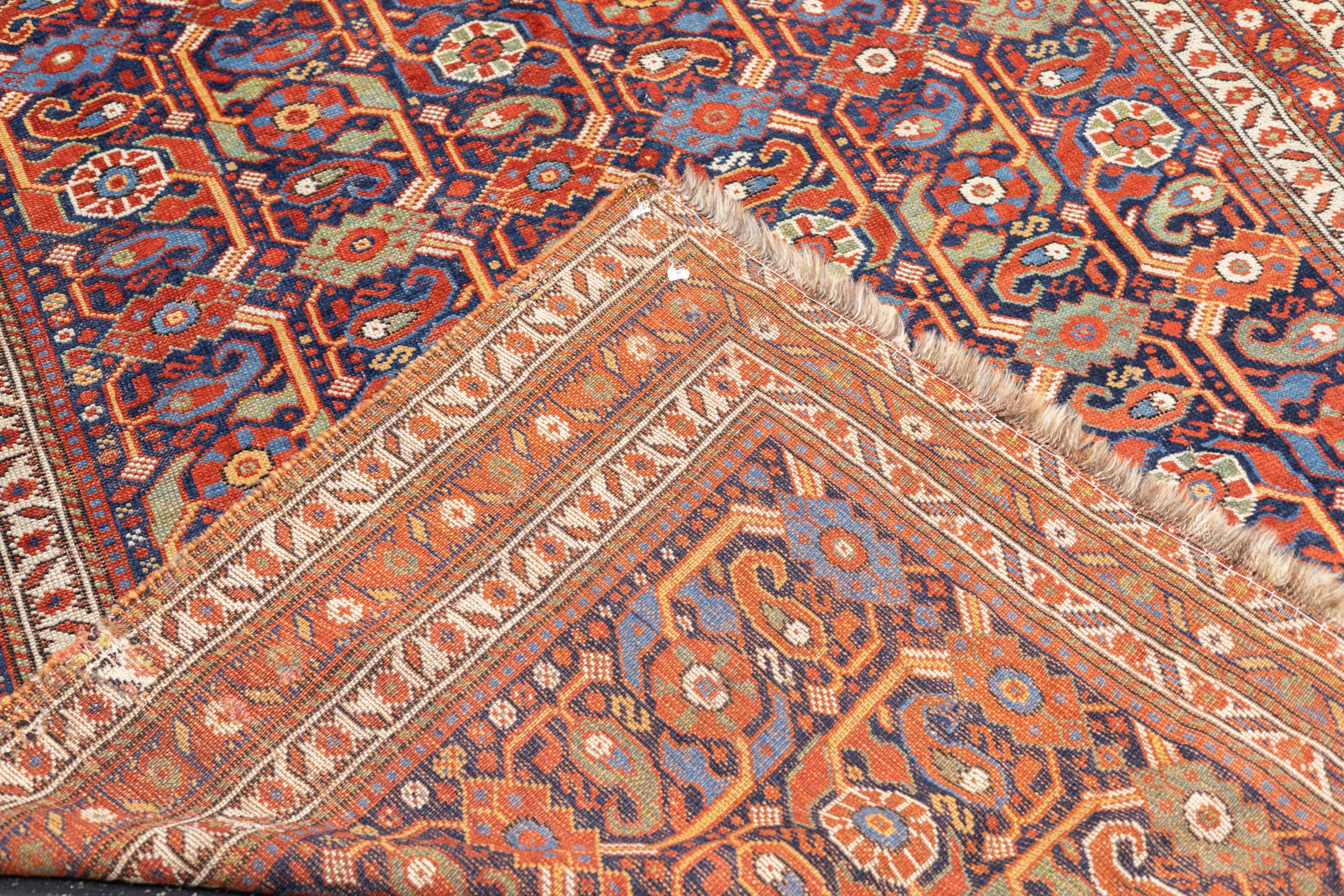 Antiker Afshar-Teppich 5'0