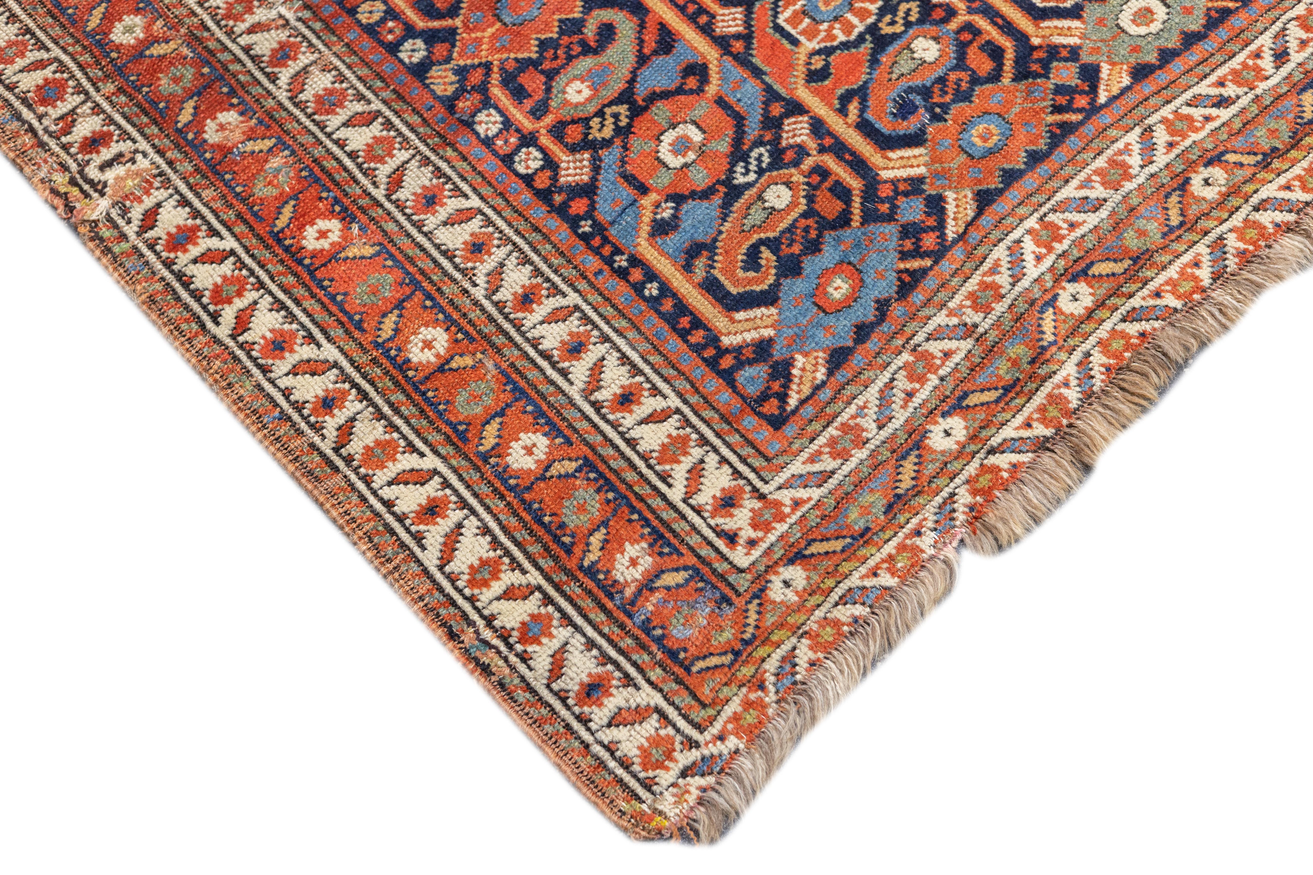 Antiker Afshar-Teppich 5'0