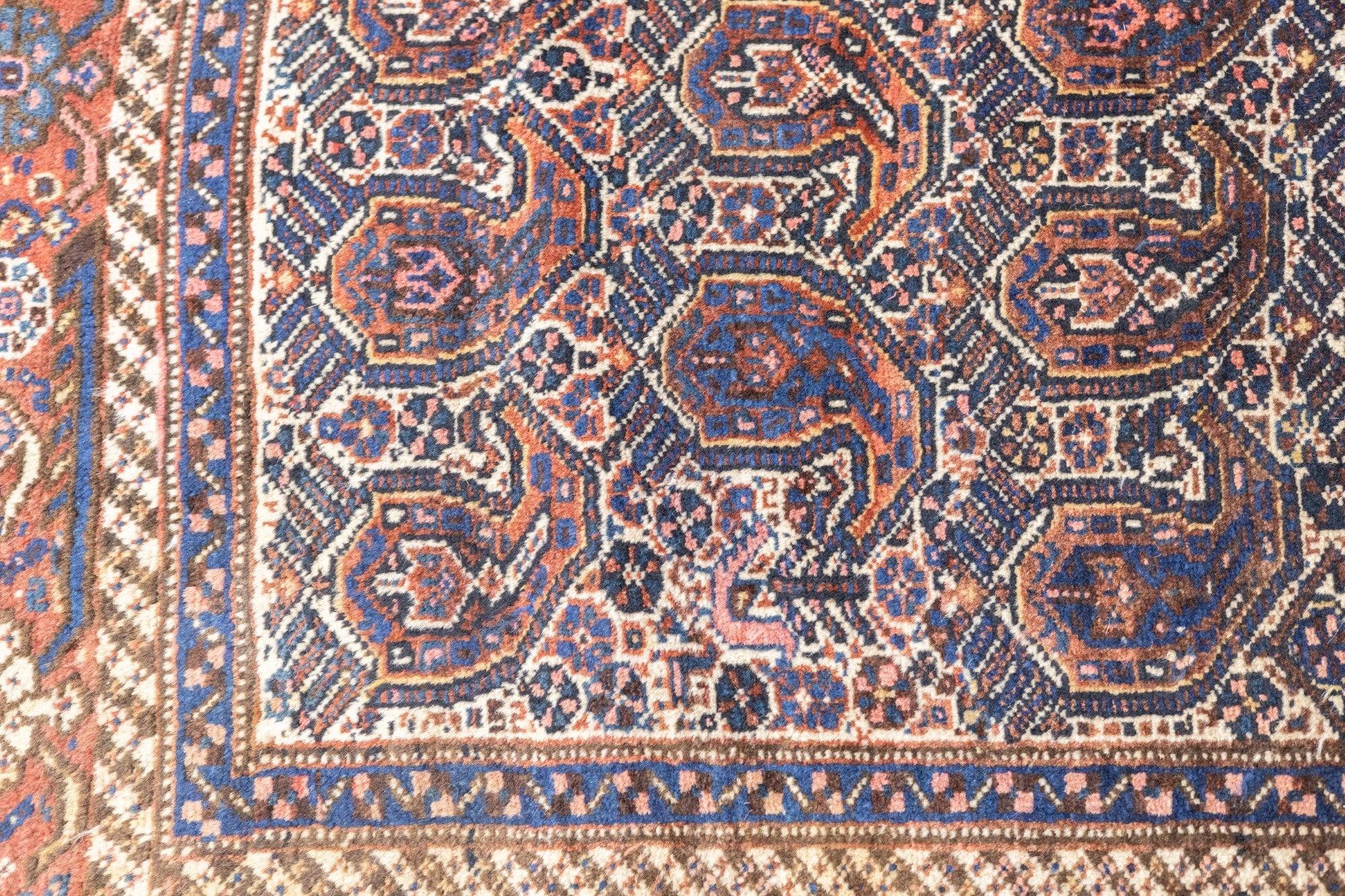 Wool Antique Afshar Rug 5'2'' x 6'0