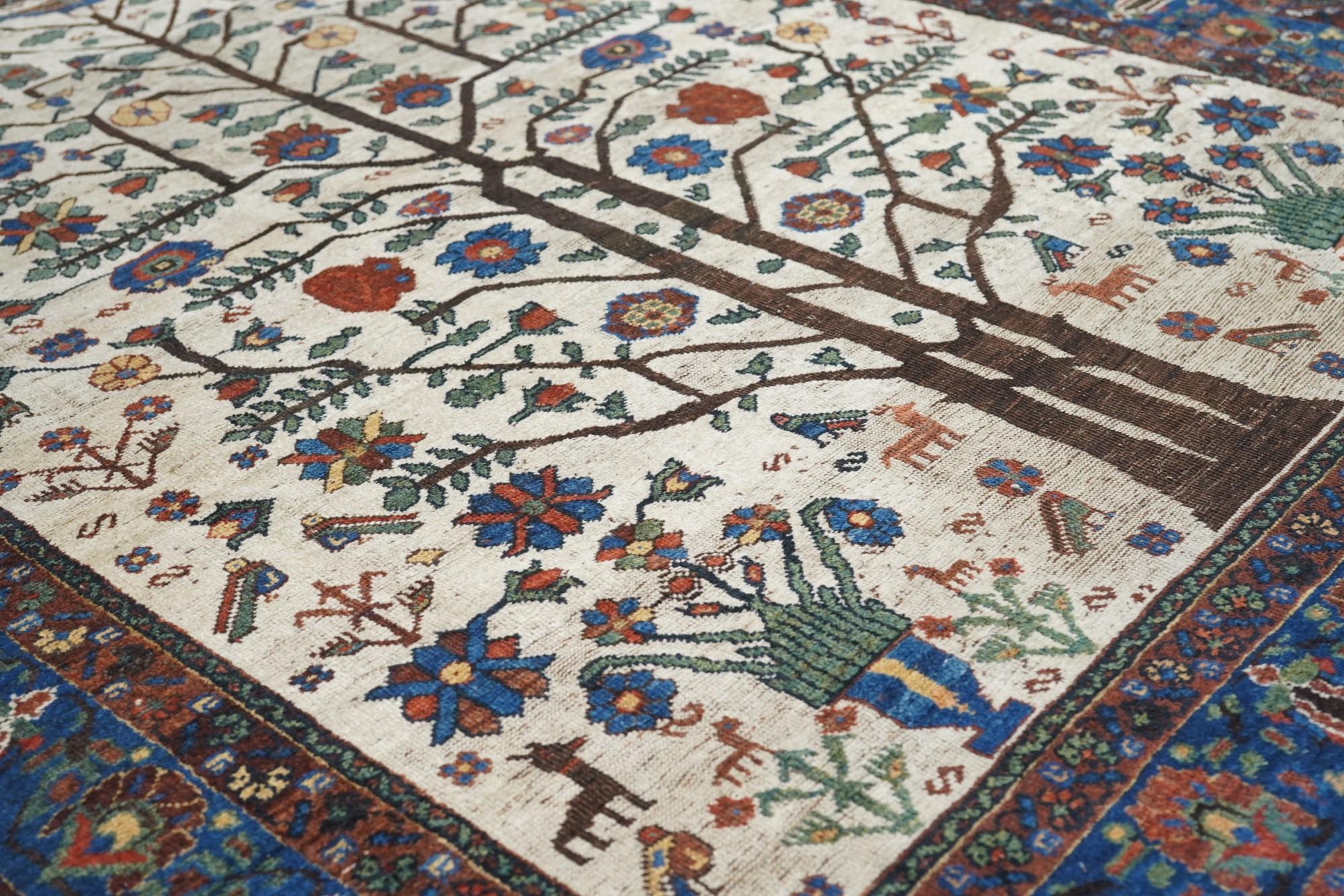 Antique Afshar Rug 5'2'' x 6'4'' In Excellent Condition For Sale In New York, NY