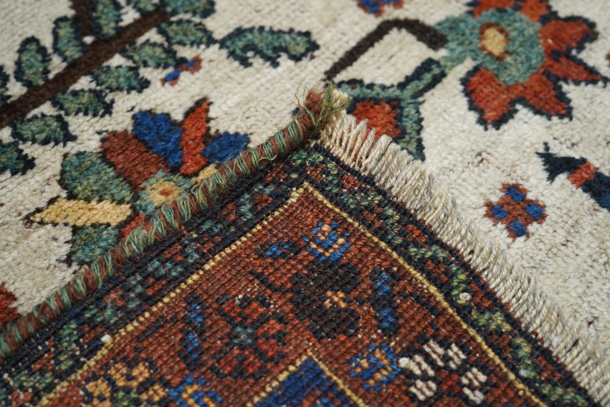Antique Afshar Rug 5'2'' x 6'4'' For Sale 3