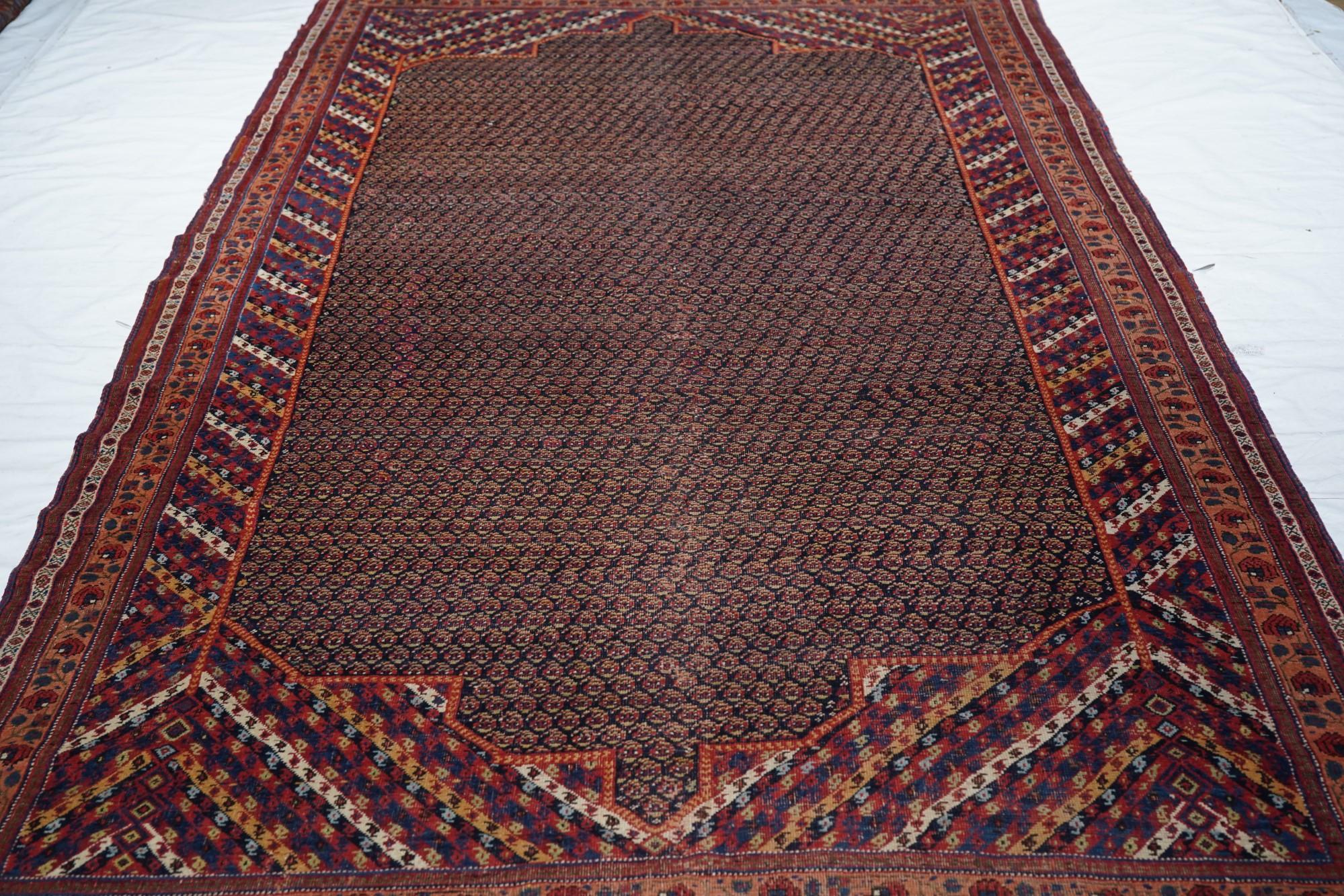 Antique Afshar Rug 6'1'' x 11'0'' For Sale 2