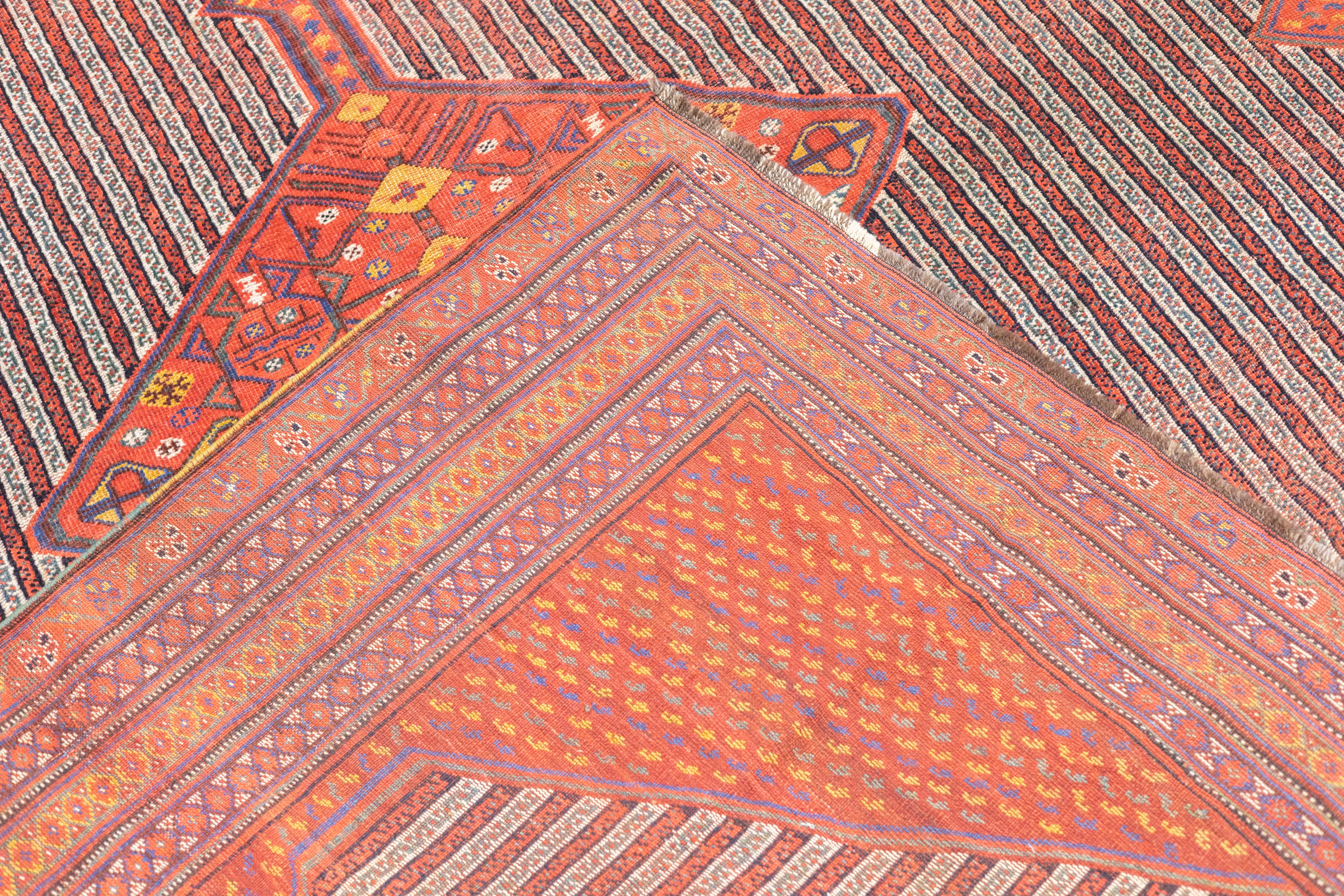Antiker Afshar-Teppich 7'3'' x 10'11'' im Angebot 4