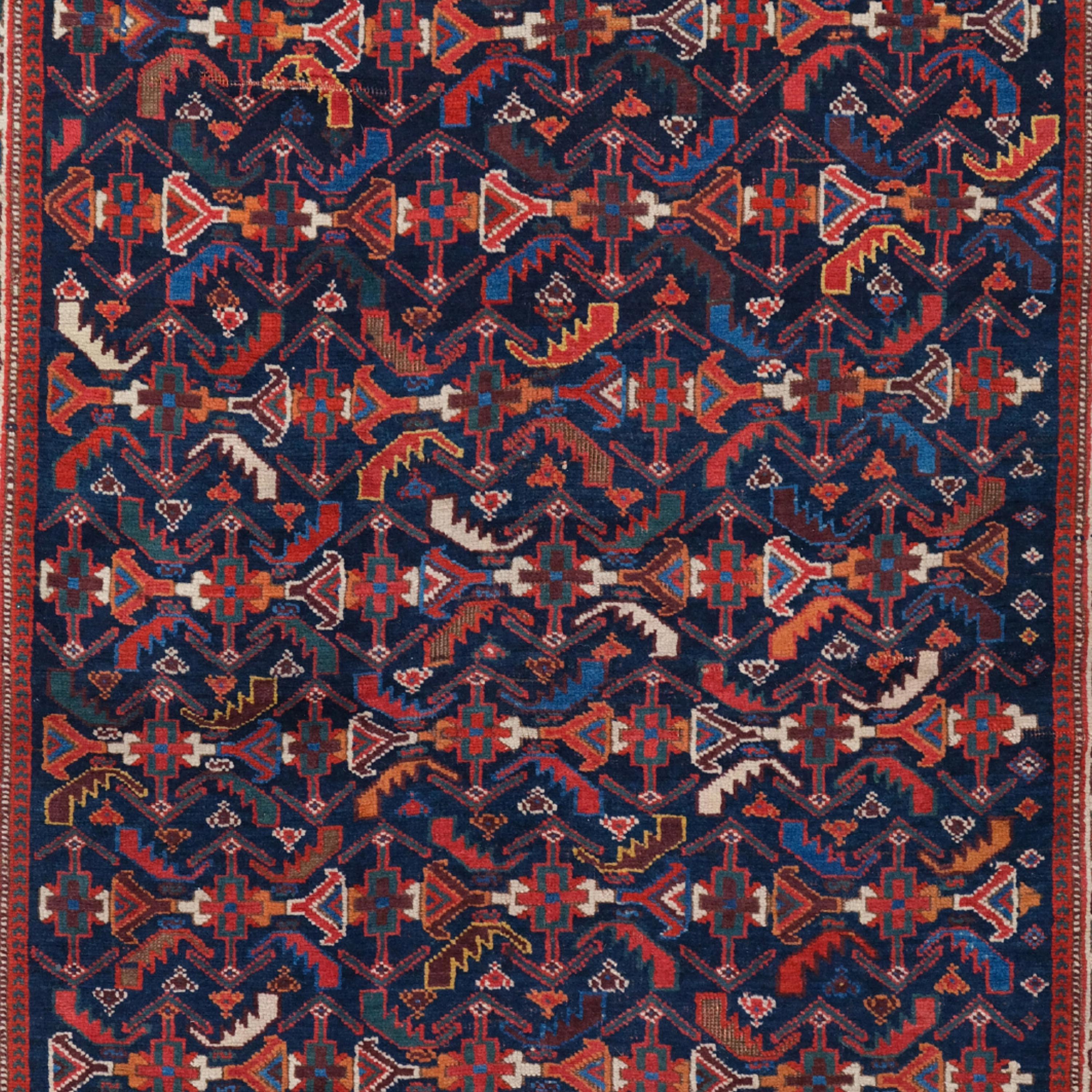 Asian Antique Afshar Rug - Late of 19th Century Afshar Rug, Antique Rug, Vintage Rug For Sale
