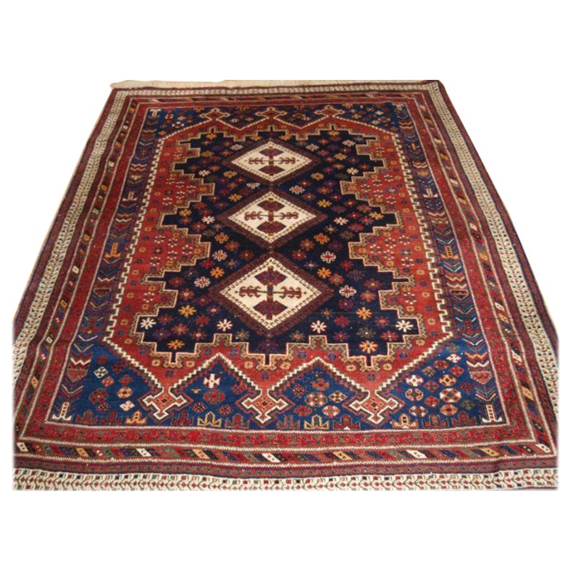 Alfombra antigua Afshar de diseño clásico en venta