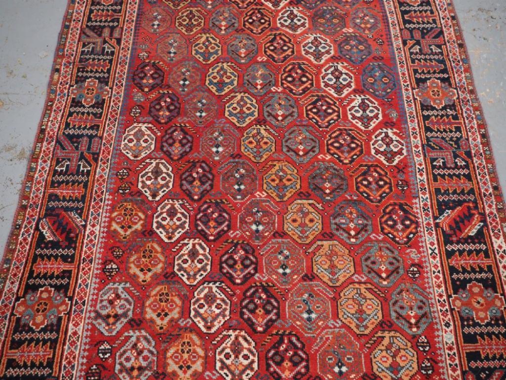 Tapis ancien Afshar avec grand design Boteh, Circa 1880 Excellent état - En vente à Moreton-In-Marsh, GB