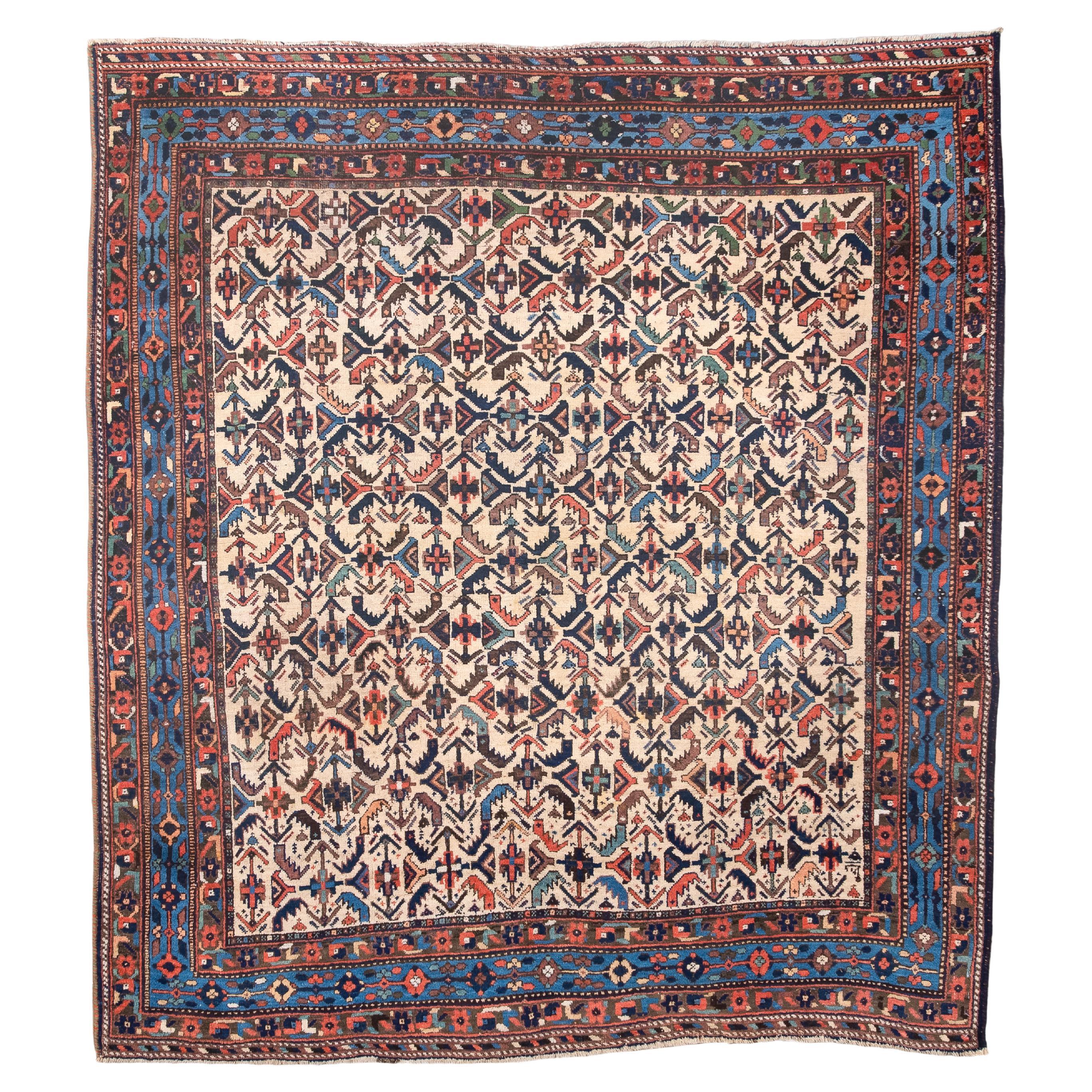 Tapis Afshar ancien avec motif de fleurs, années 1920