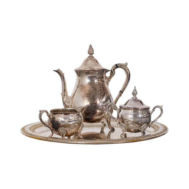 Antique Afternoon Tea Service, English, Silver Plated, Serving Tray ...