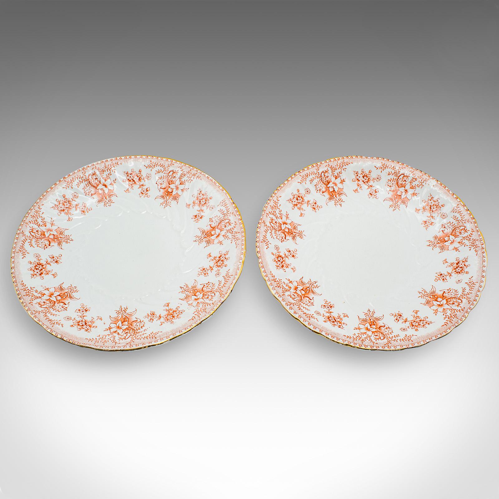 XVIIIe siècle Service à thé d'après-midi anglais, Chine d'os, tasse et soucoupe, assiette, victorien en vente