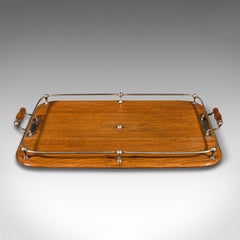 Antique Afternoon Tea Tray:: English:: Oak:: Serving Platter:: Edwardian:: Circa 1910