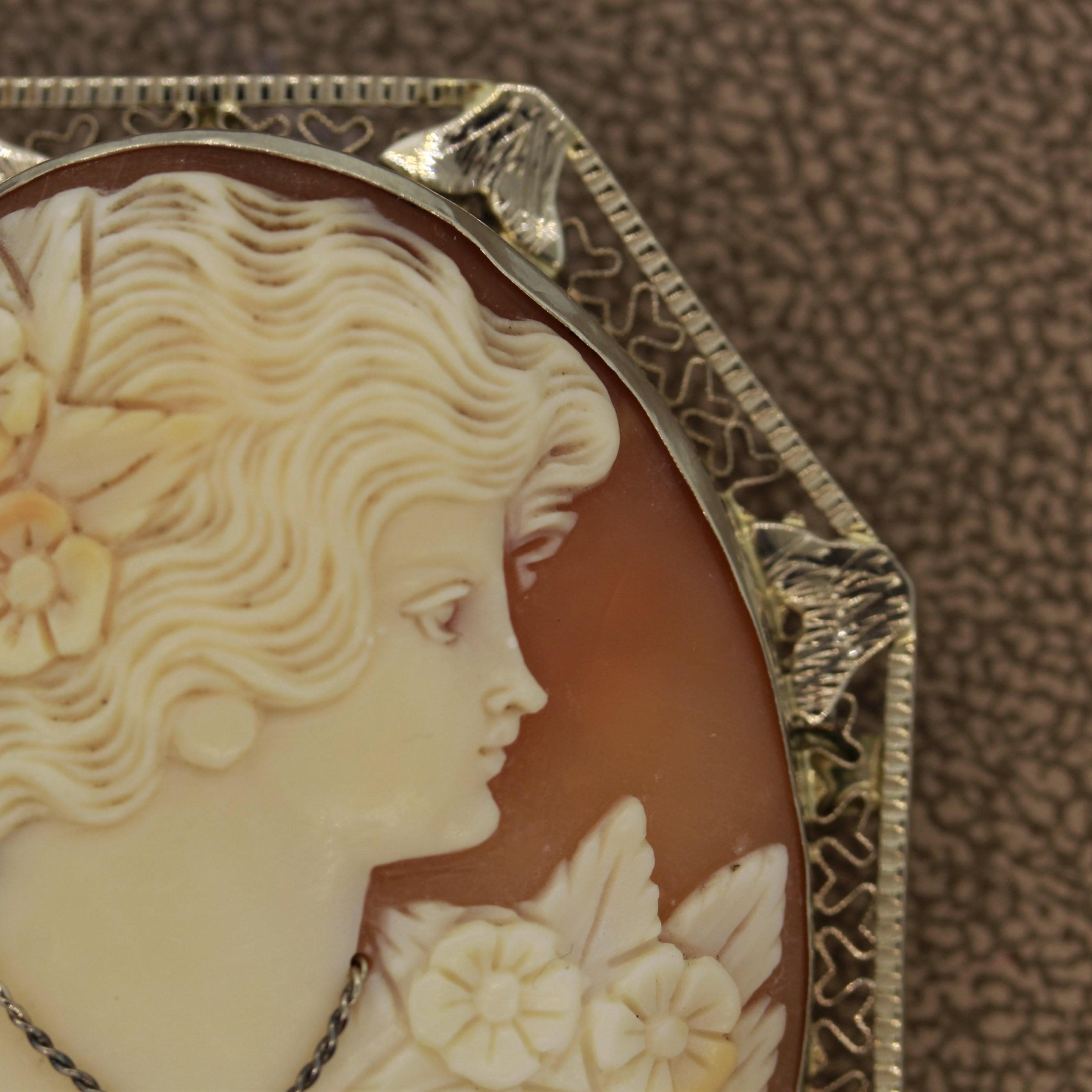agate cameo pendant