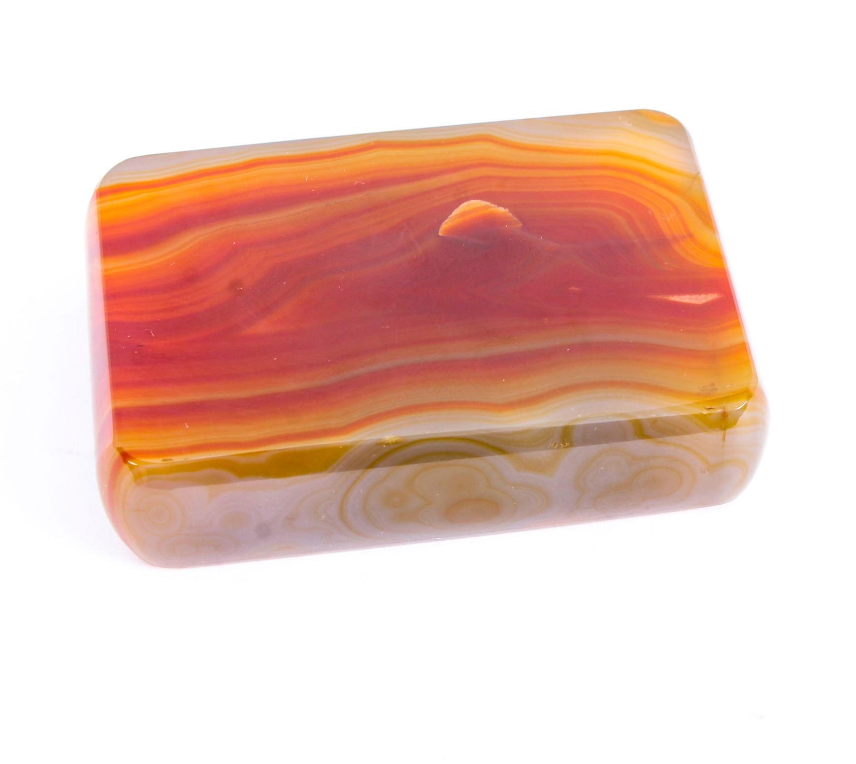 Antique Agate Rectangular Desk Paperweight 19th Century In Good Condition In London, GB