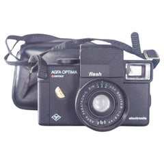 Antike Agfa-Kamera, Optima-Flash, mit Etui