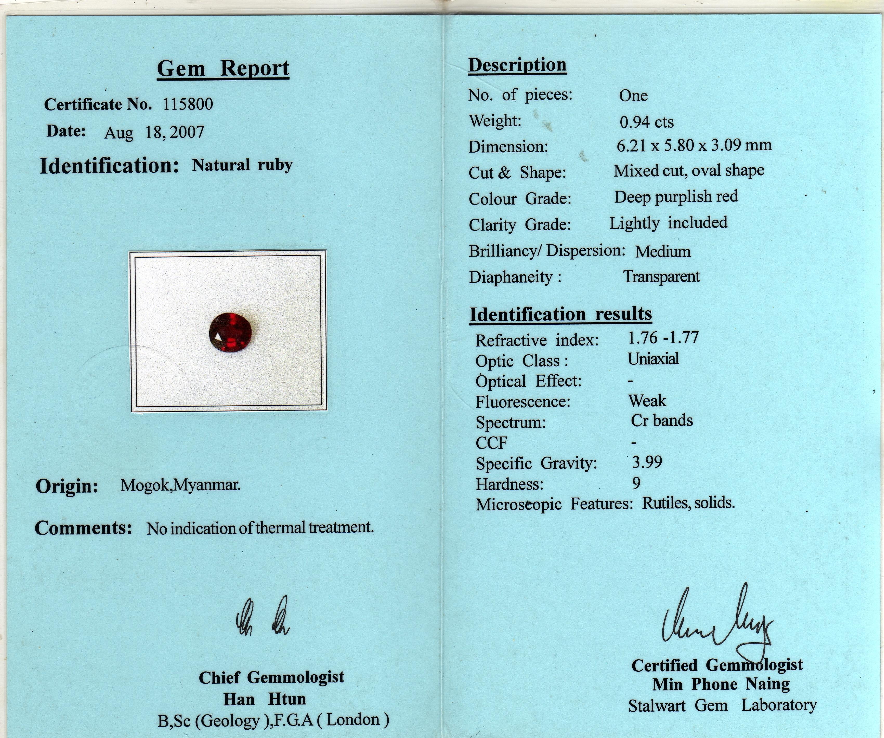 Antique AGL certified Burmese (Mogok) Unheated  Ruby & Diamond Cluster Ring For Sale 9