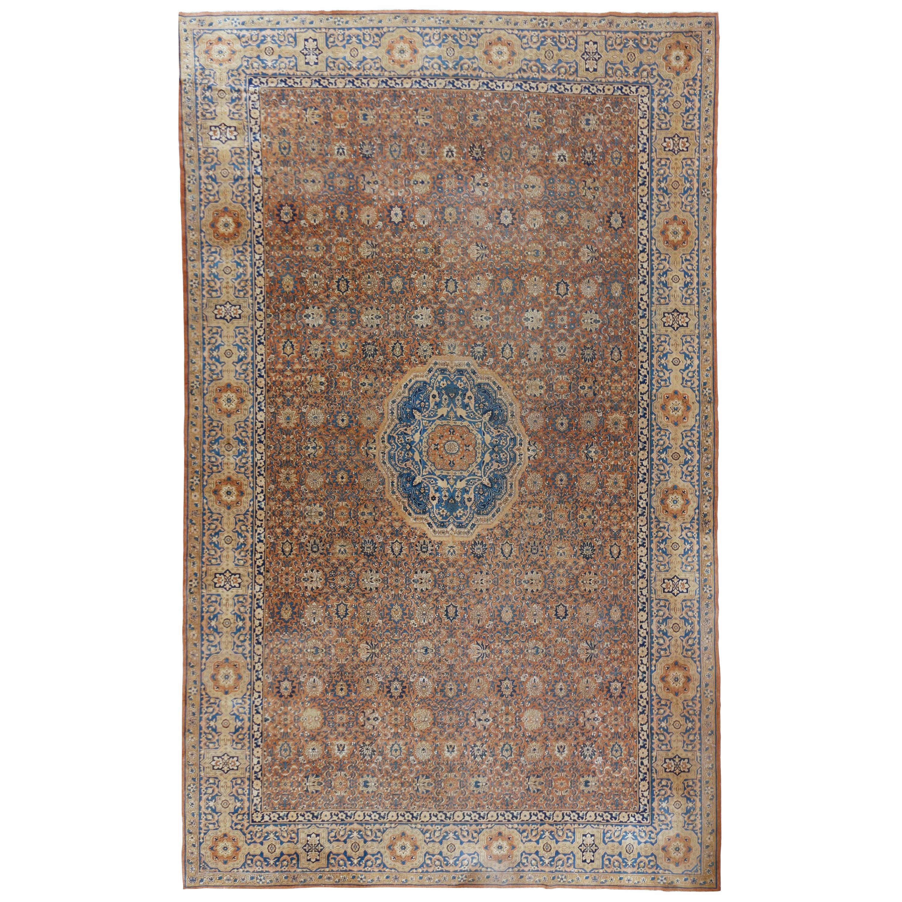 Antique Agra Carpet, circa 1890  10'4 x 17' For Sale