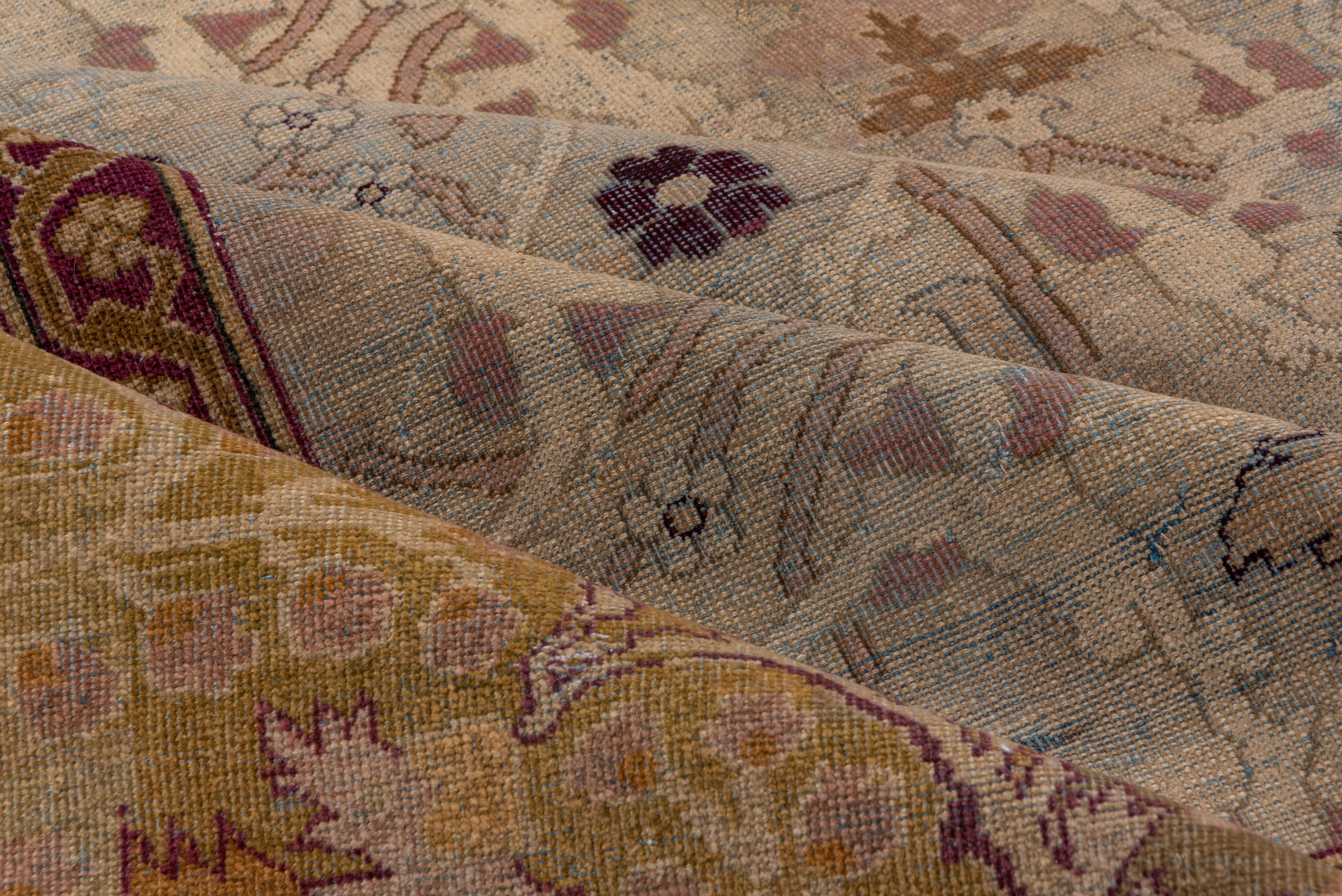 Wool Antique Agra Carpet, circa 1900s