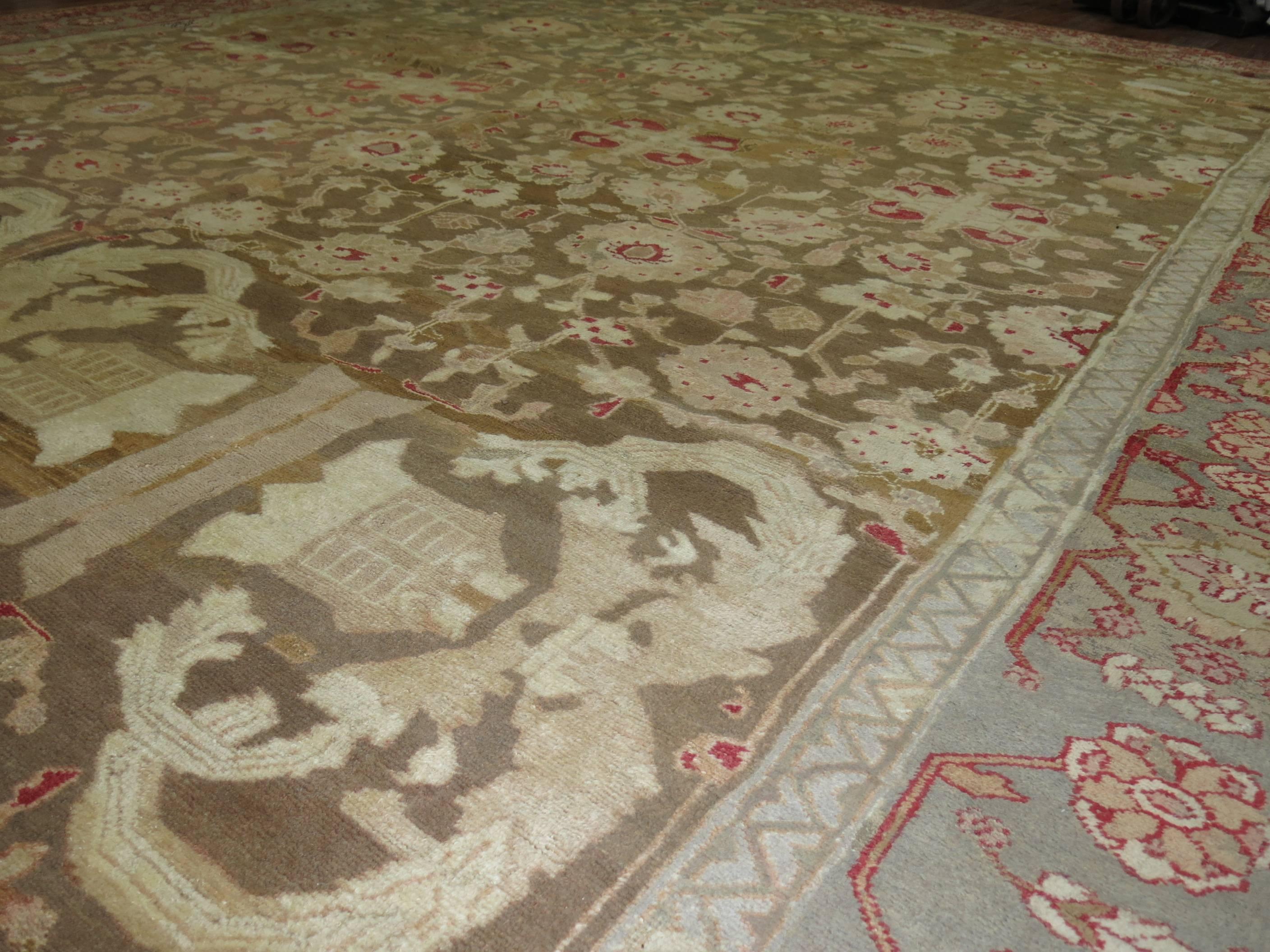 Antique Agra Carpet For Sale 4