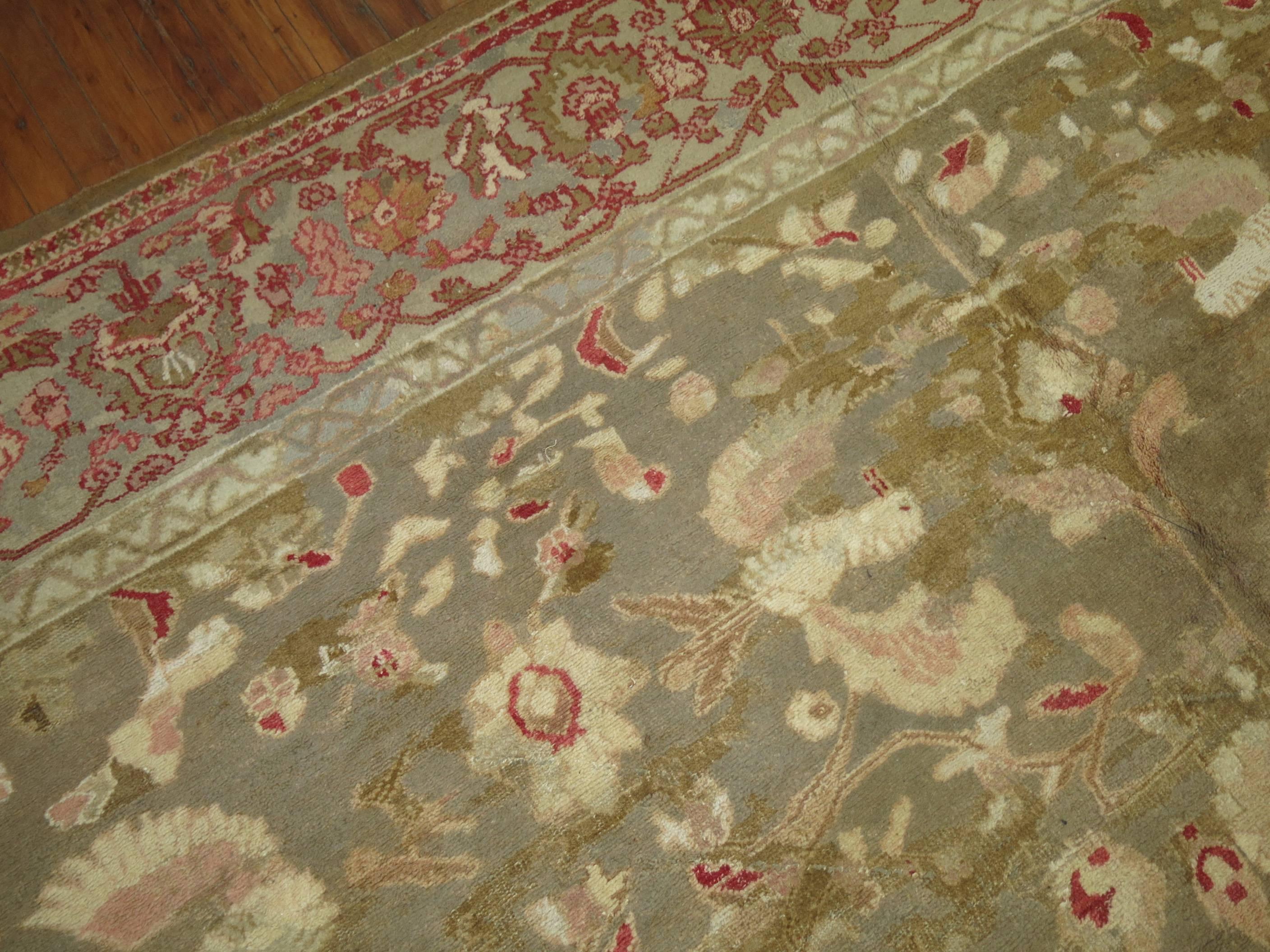 Antique Agra Carpet For Sale 6