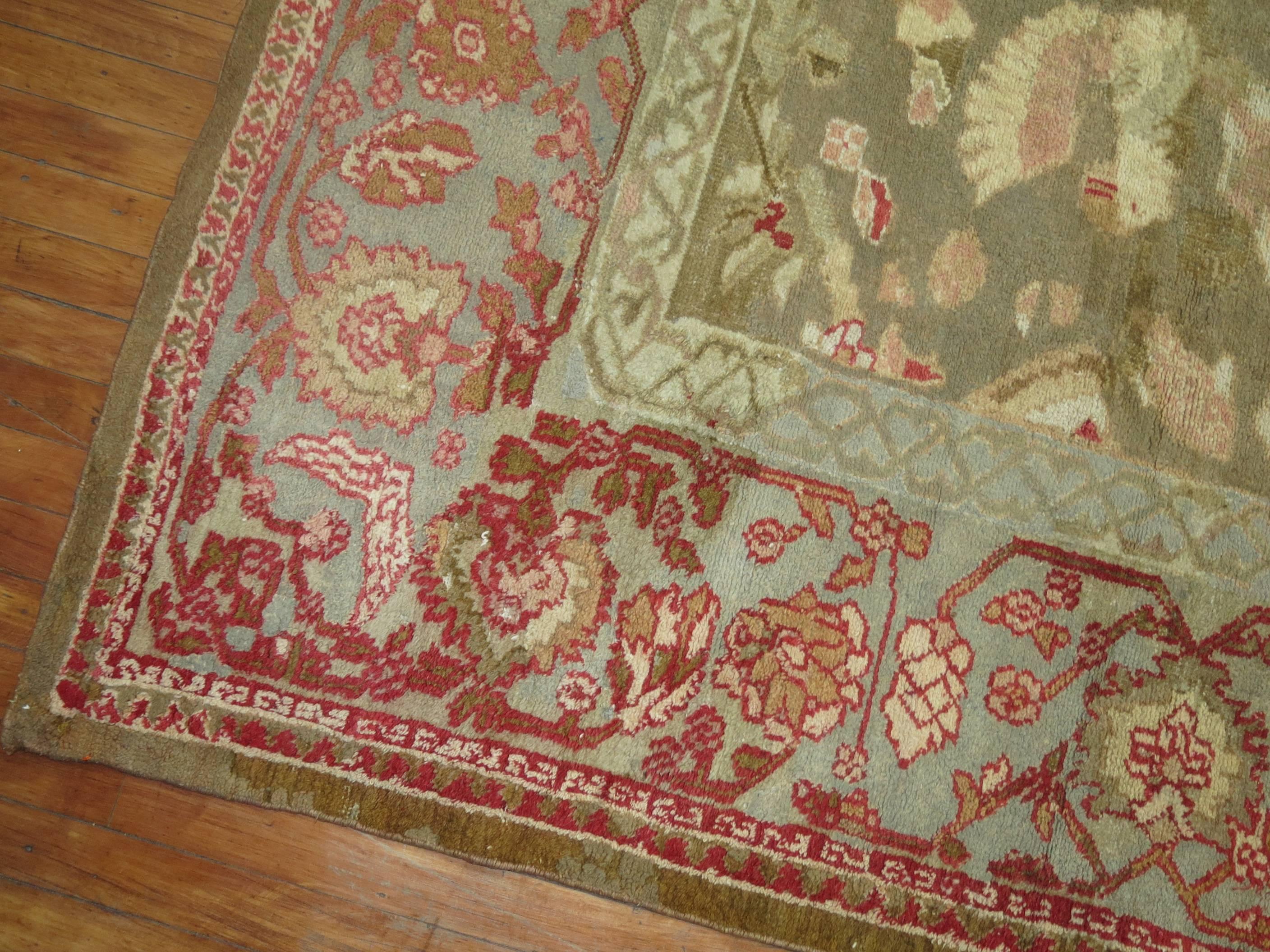 Antique Agra Carpet For Sale 7