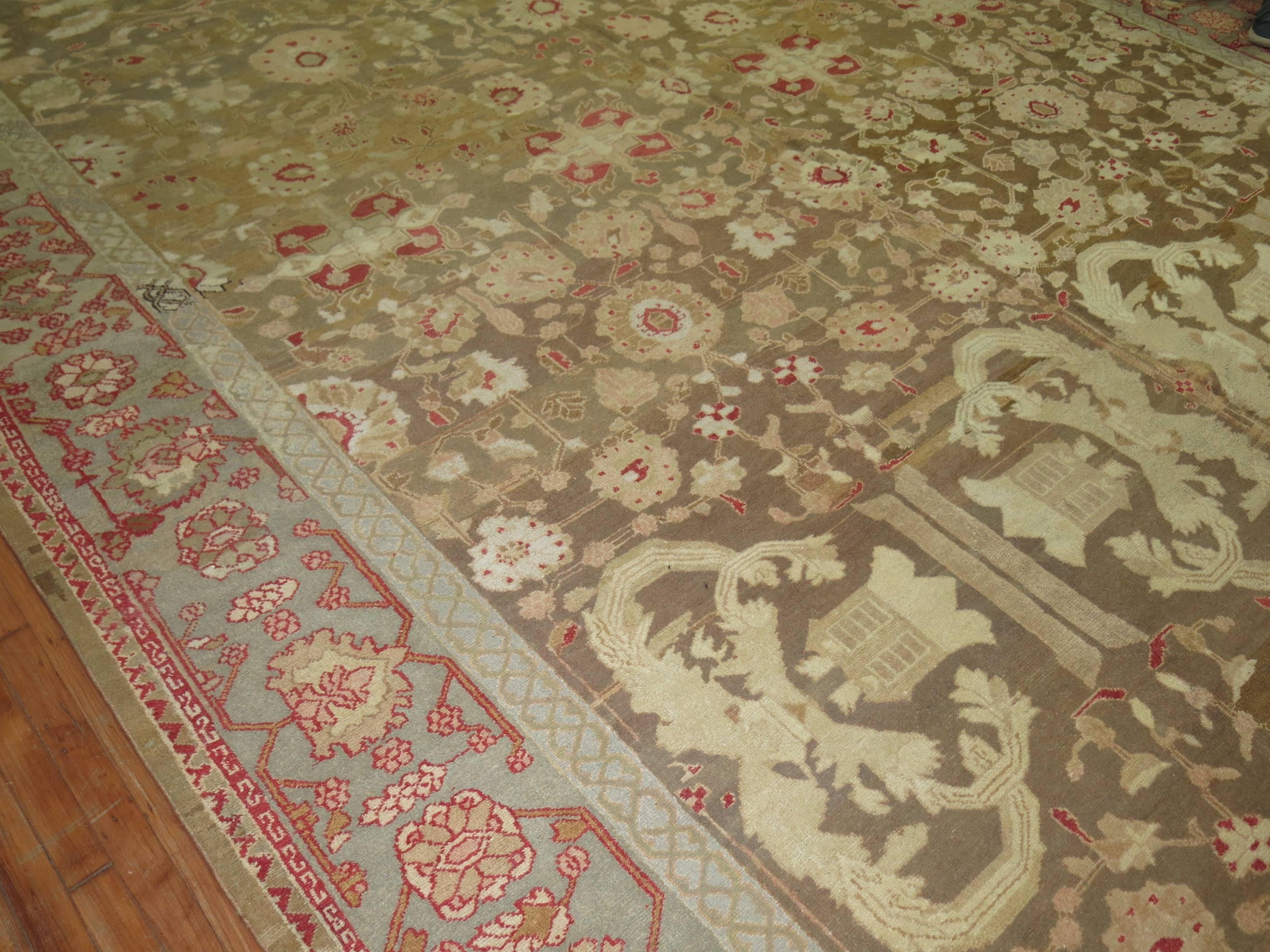 Antique Agra Carpet For Sale 8